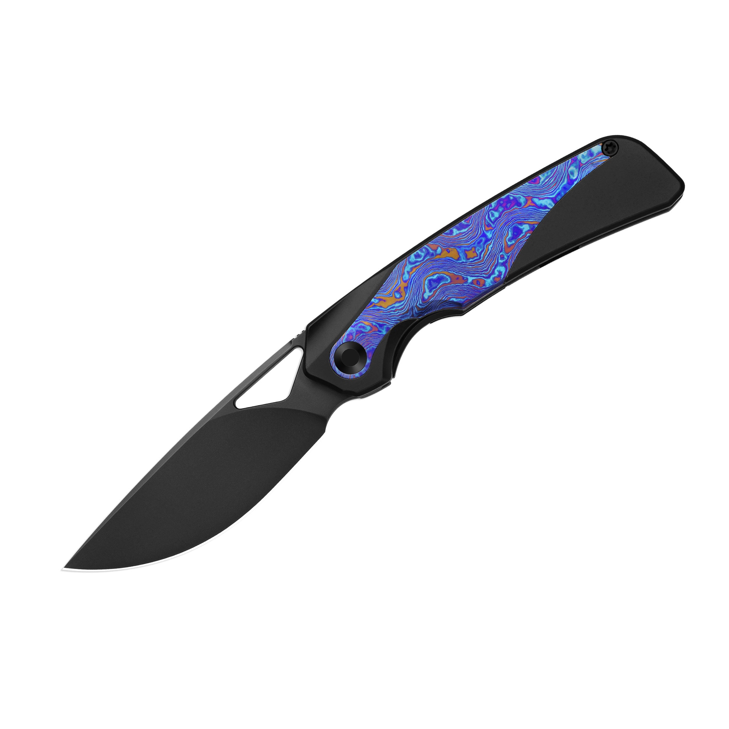 Topsail | S45VN | Titanium & Timascus | Matte DLC Ultra | Front Flipper | Ki3735A2