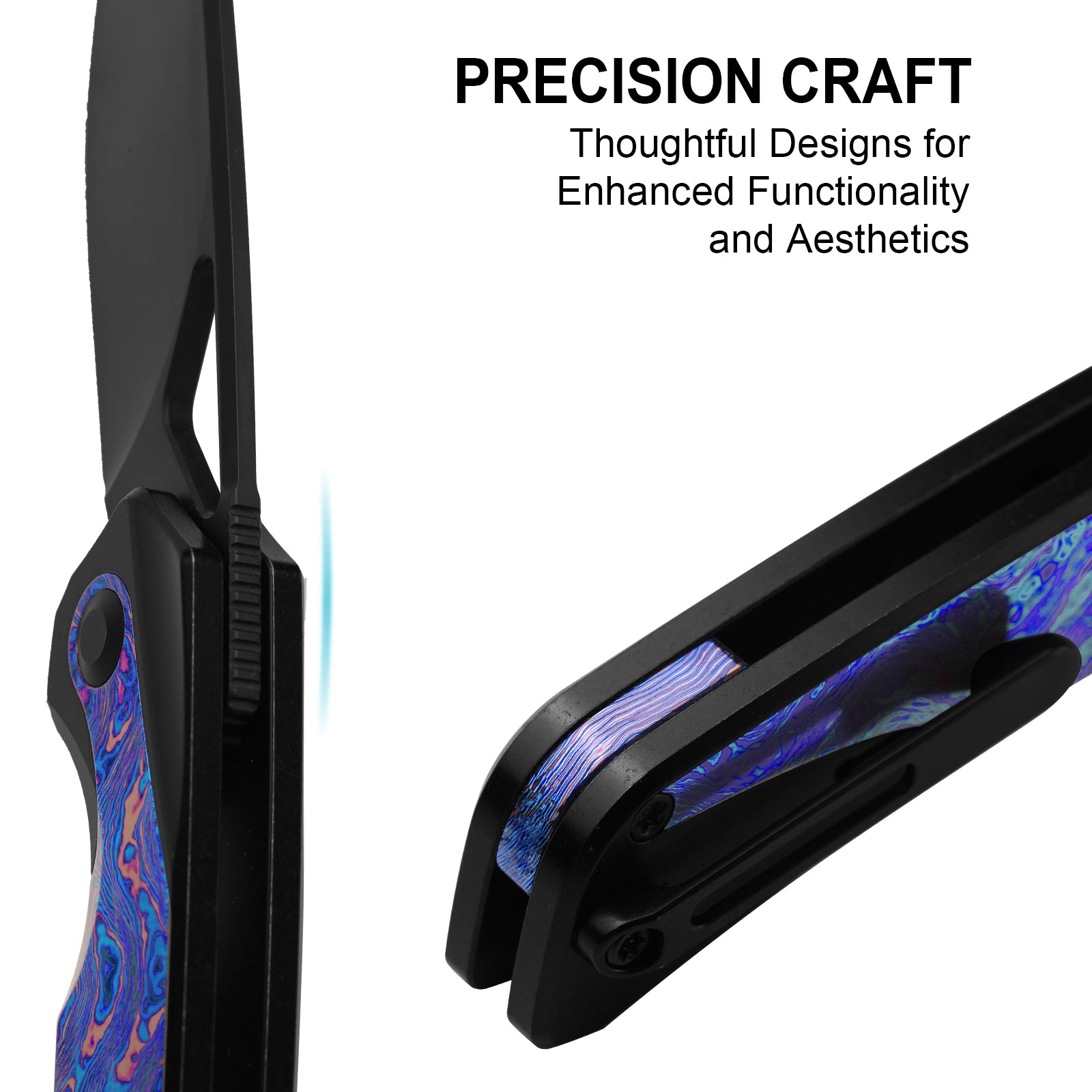 Topsail | S45VN | Titanium & Timascus | Matte DLC Ultra | Front Flipper | Ki3735A2