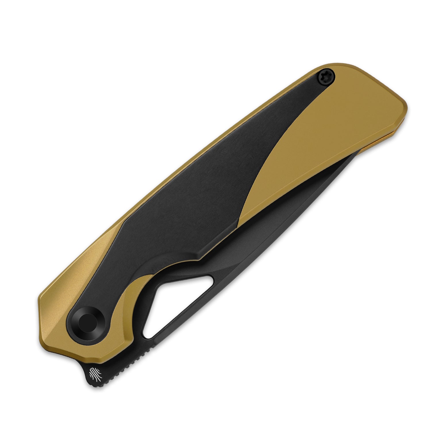 Topsail | M390 | Titanium + Stark Black Zirconium | Matte DLC Ultra | Front Flipper | KizerB™ 3735A3