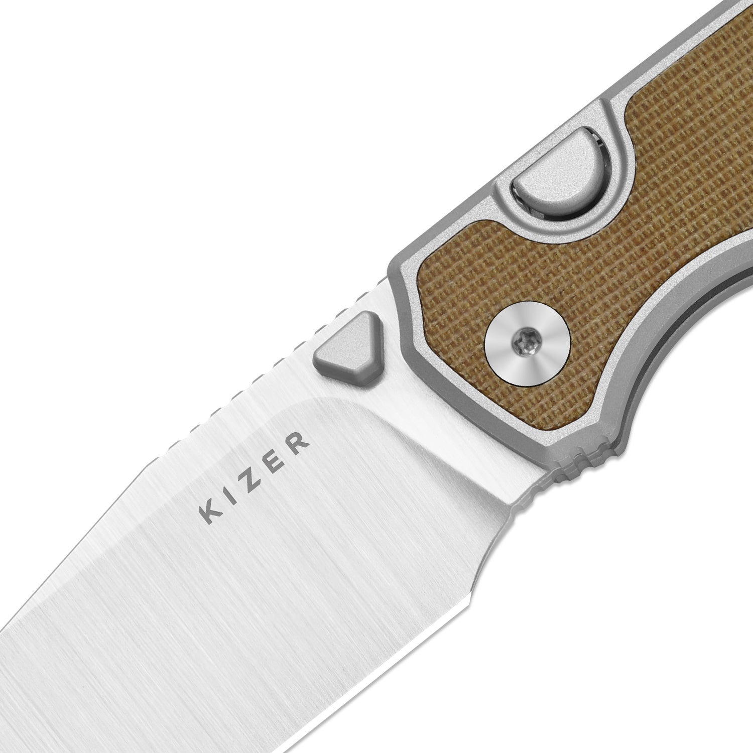 Wharning | Kizer Button Liner Lock™ | WHARNCLIFF | S45VN | KizerB™ 3738A1