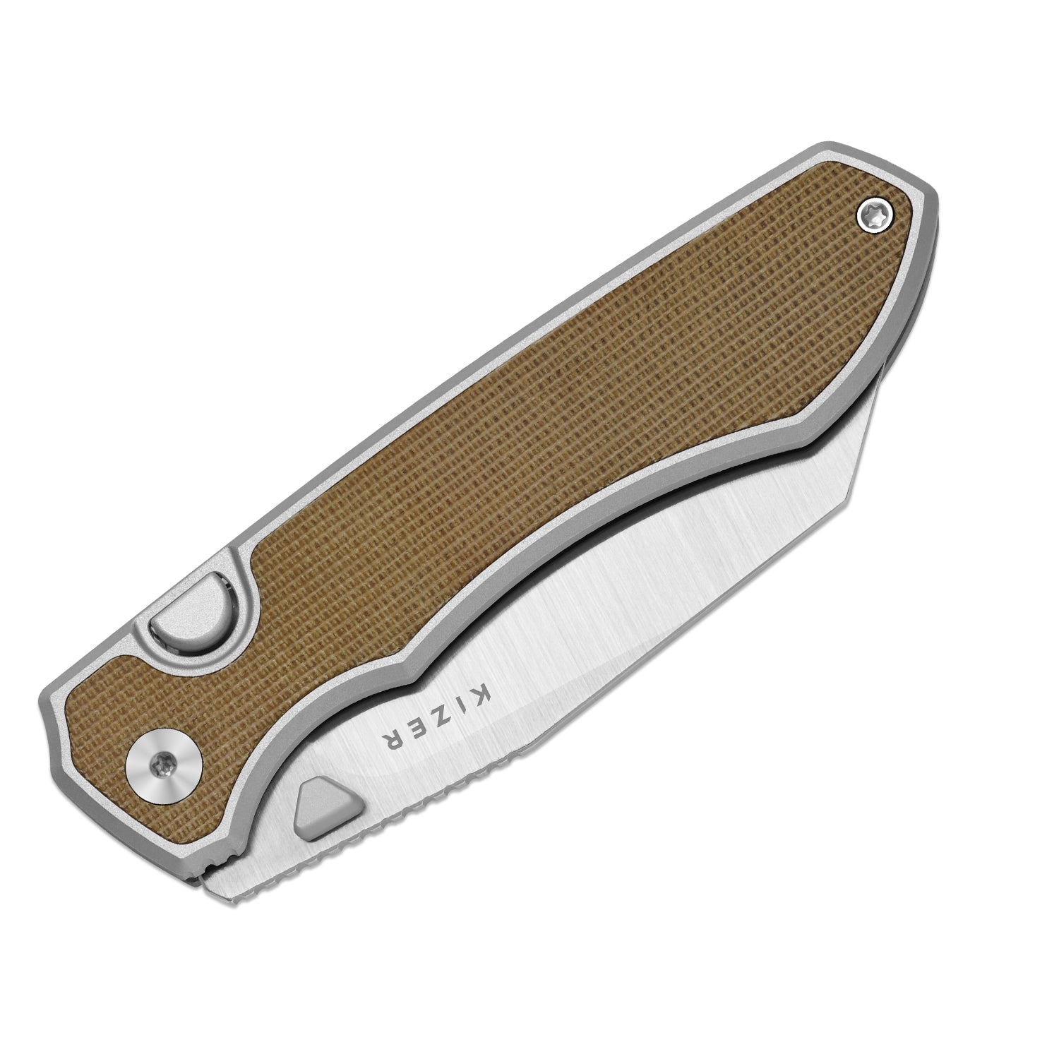 Wharning | Kizer Button Liner Lock™ | WHARNCLIFF | S45VN | KizerB™ 3738A1