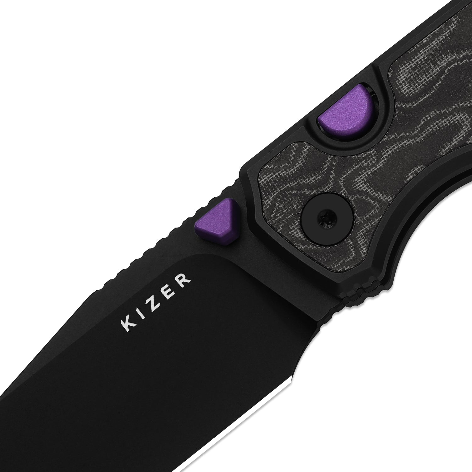 Wharning | Kizer Button Liner Lock™ | WHARNCLIFF | S45VN | KizerB™ 3738A2