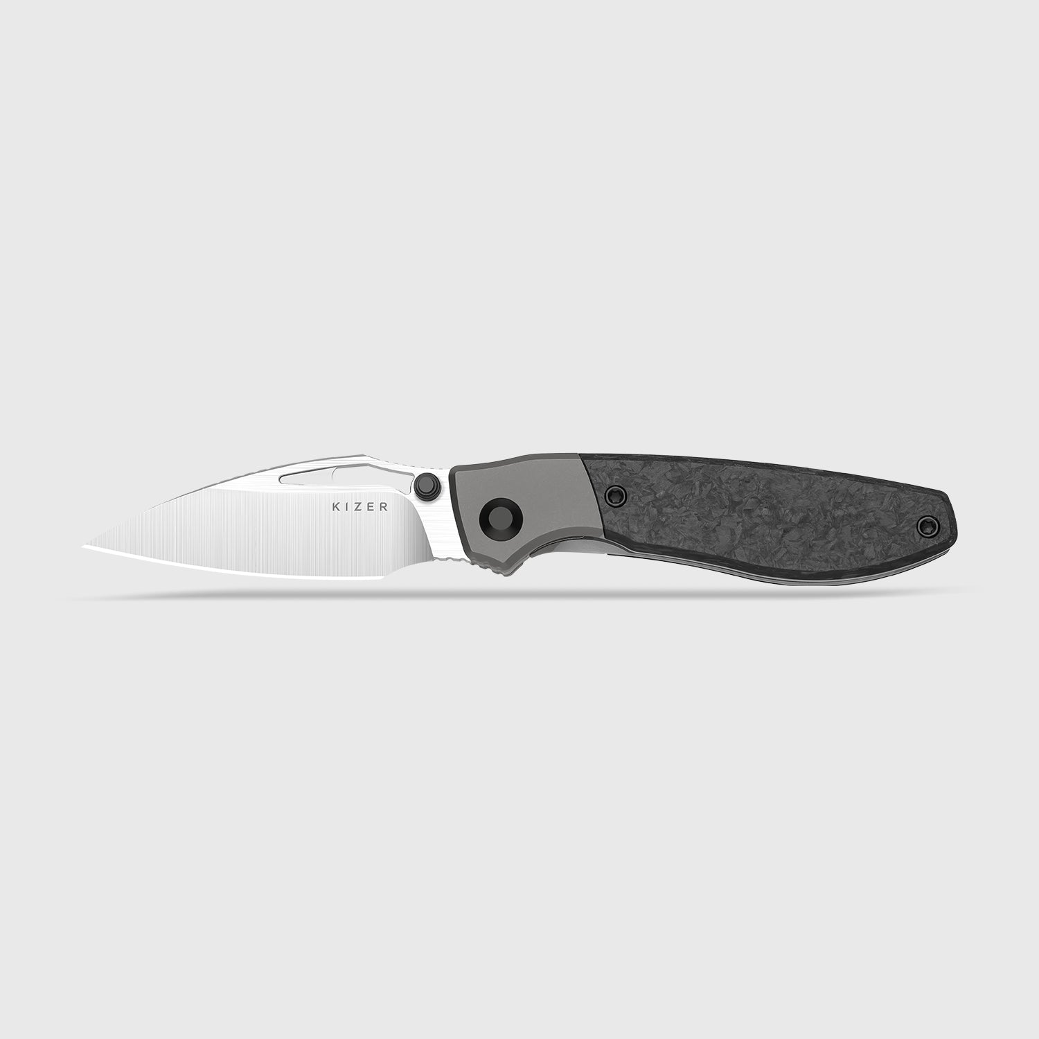 Shrike | S45VN | Titanium & Carbon Fiber | Front Flipper | KizerB™ 3746A1