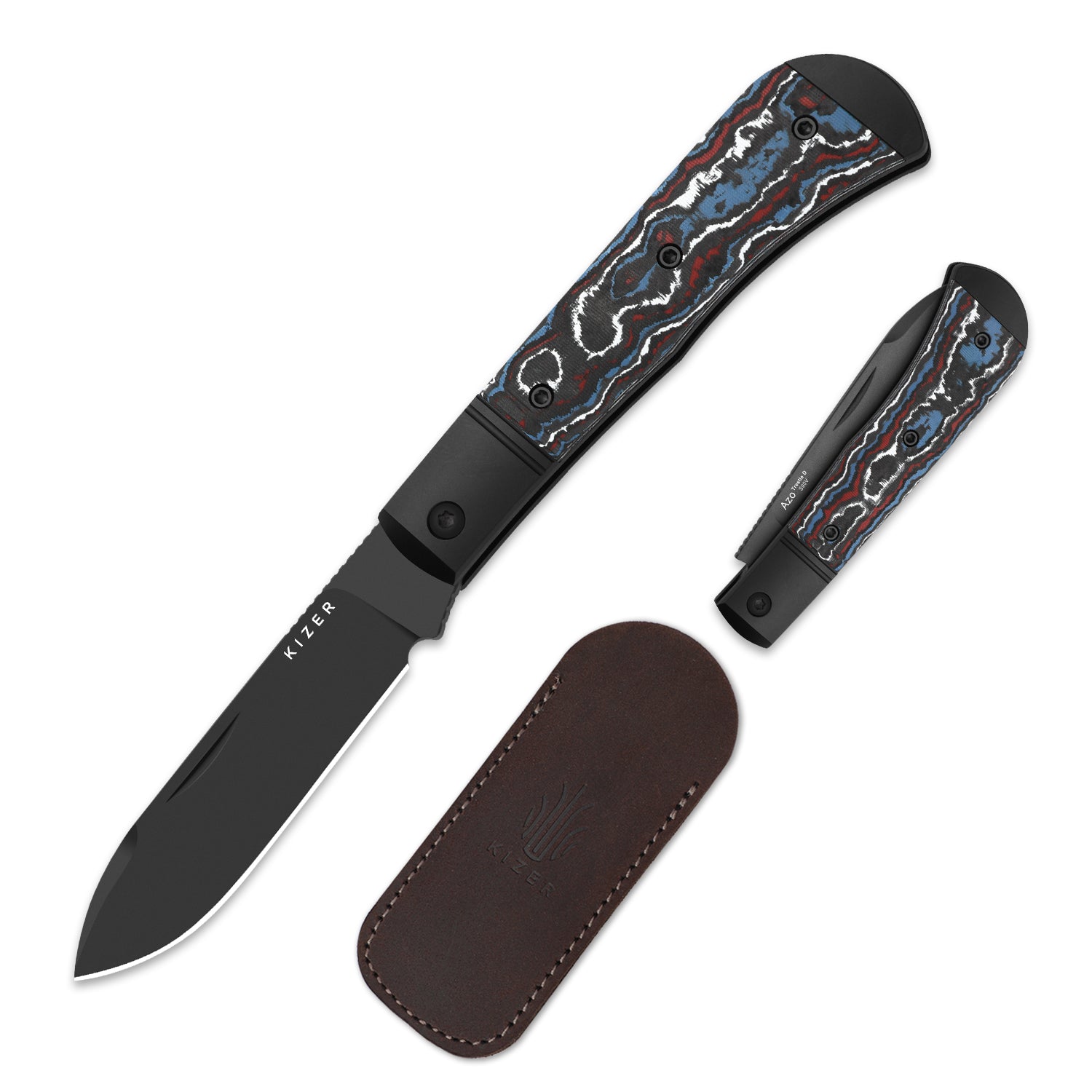 Trestle D | Ultra DLC | S90V | Aluminum & Fat Carbon | Slip Joint | KizerB™ 3760A1