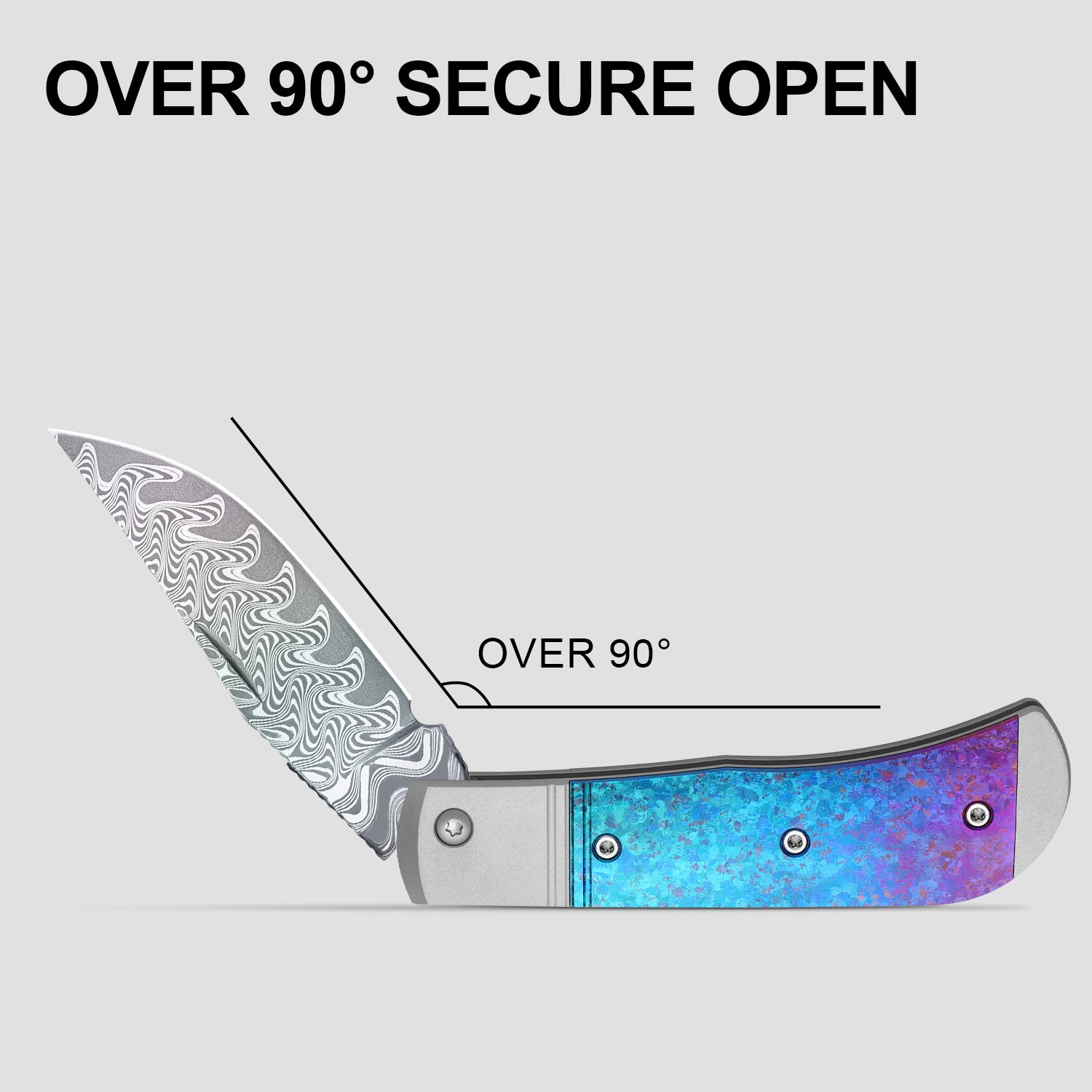 Trestle | Damascus | Aluminum & Crystallized Titanium | KizerB™ 3761A4 | Limited