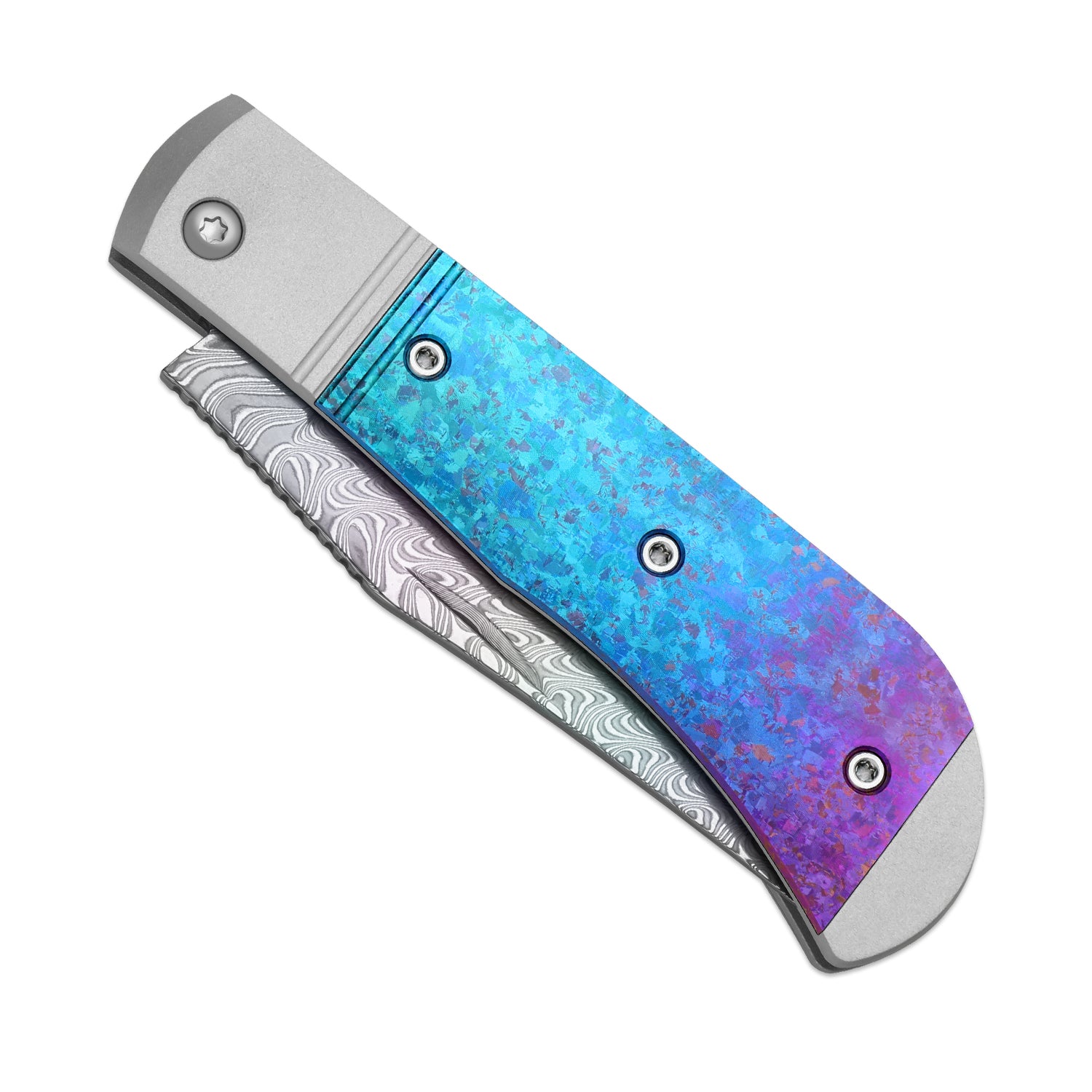 Trestle | Damascus | Aluminum & Crystallized Titanium | KizerB™ 3761A4 | Limited