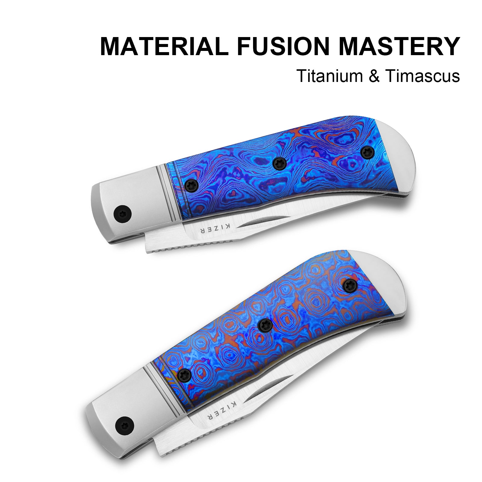 Trestle | M390 | Titanium & Timascus | KizerB™ 3761A6 | Limited