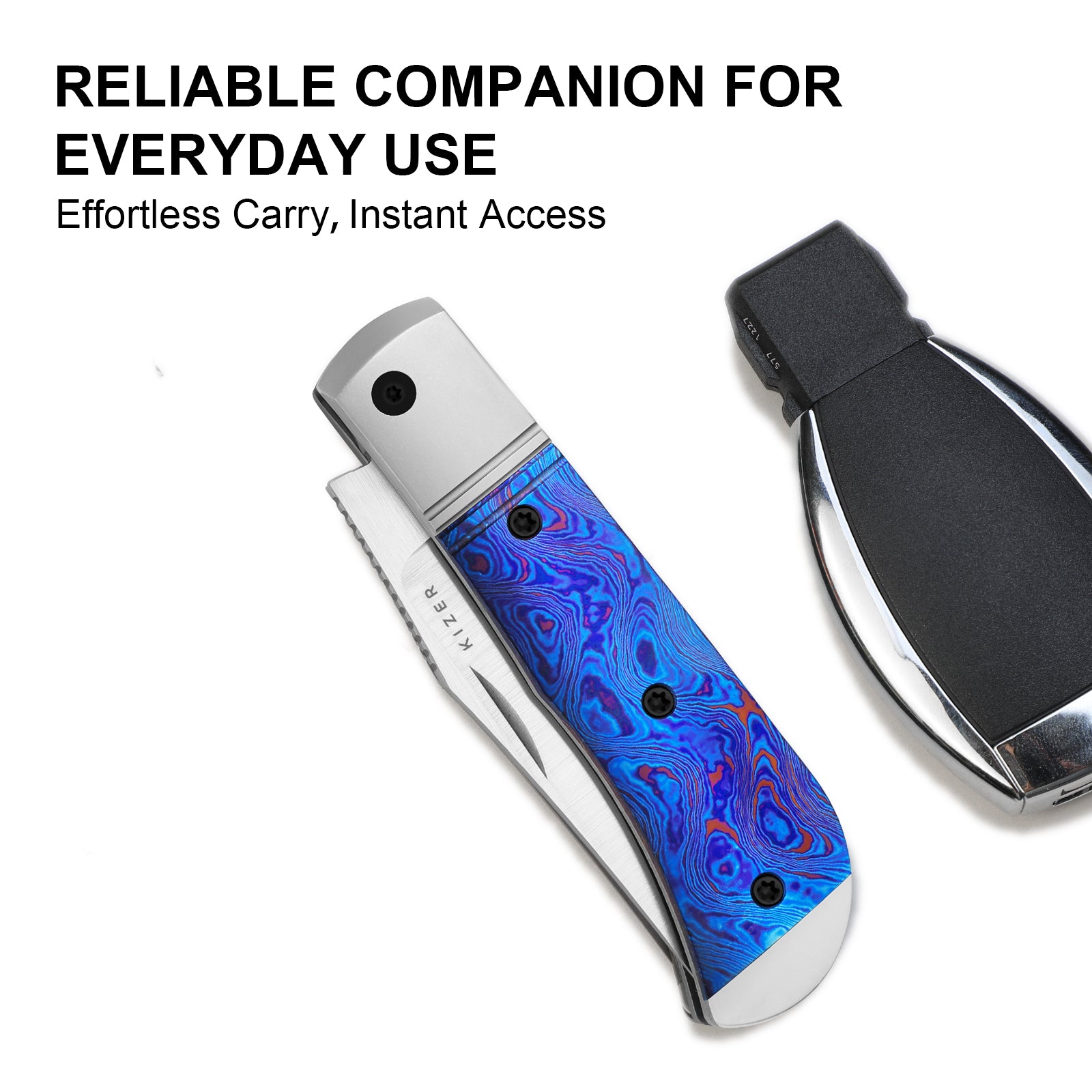 Trestle | M390 | Titanium & Timascus | KizerB™ 3761A6 | Limited