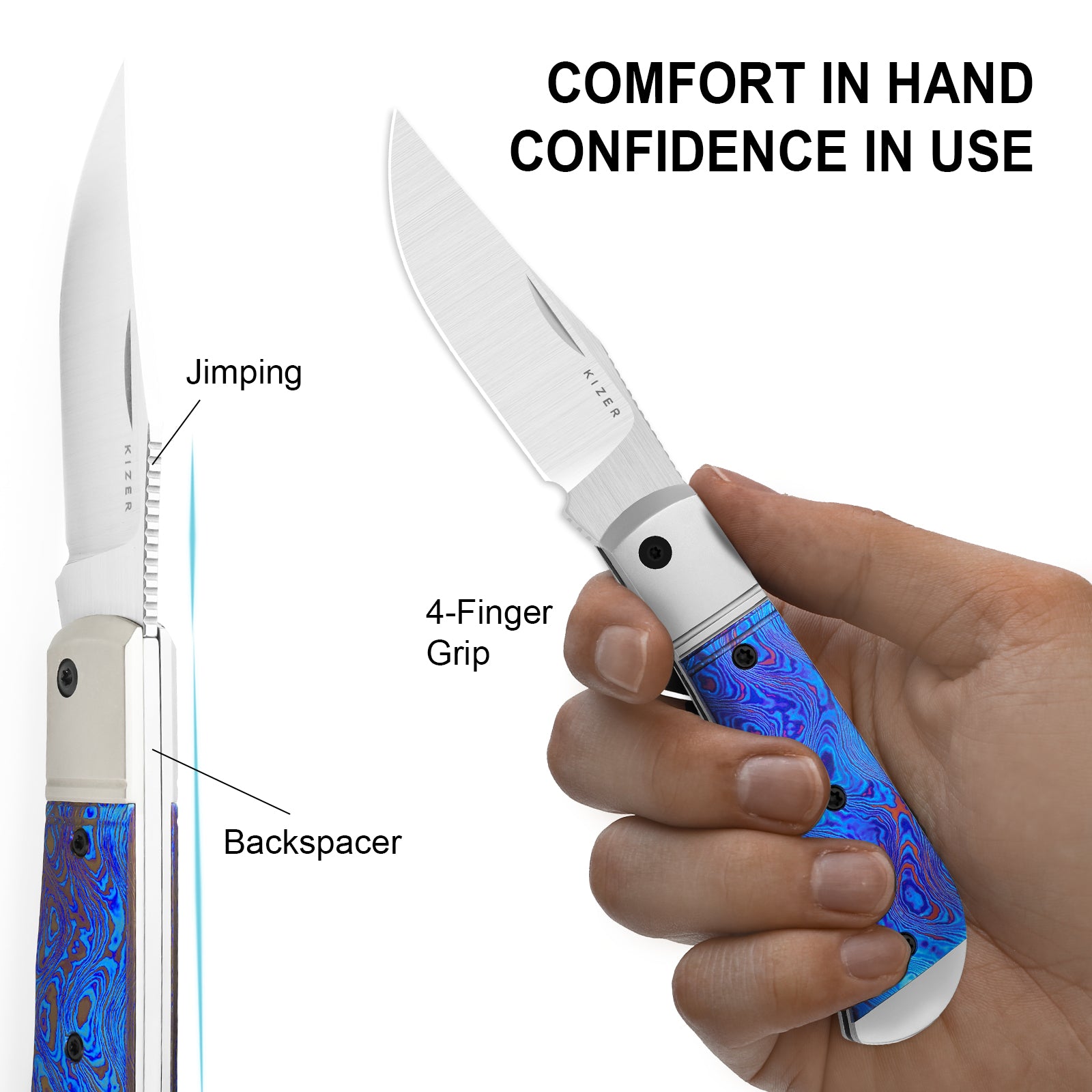 Trestle | M390 | Titanium & Timascus | KizerB™ 3761A6 | Limited