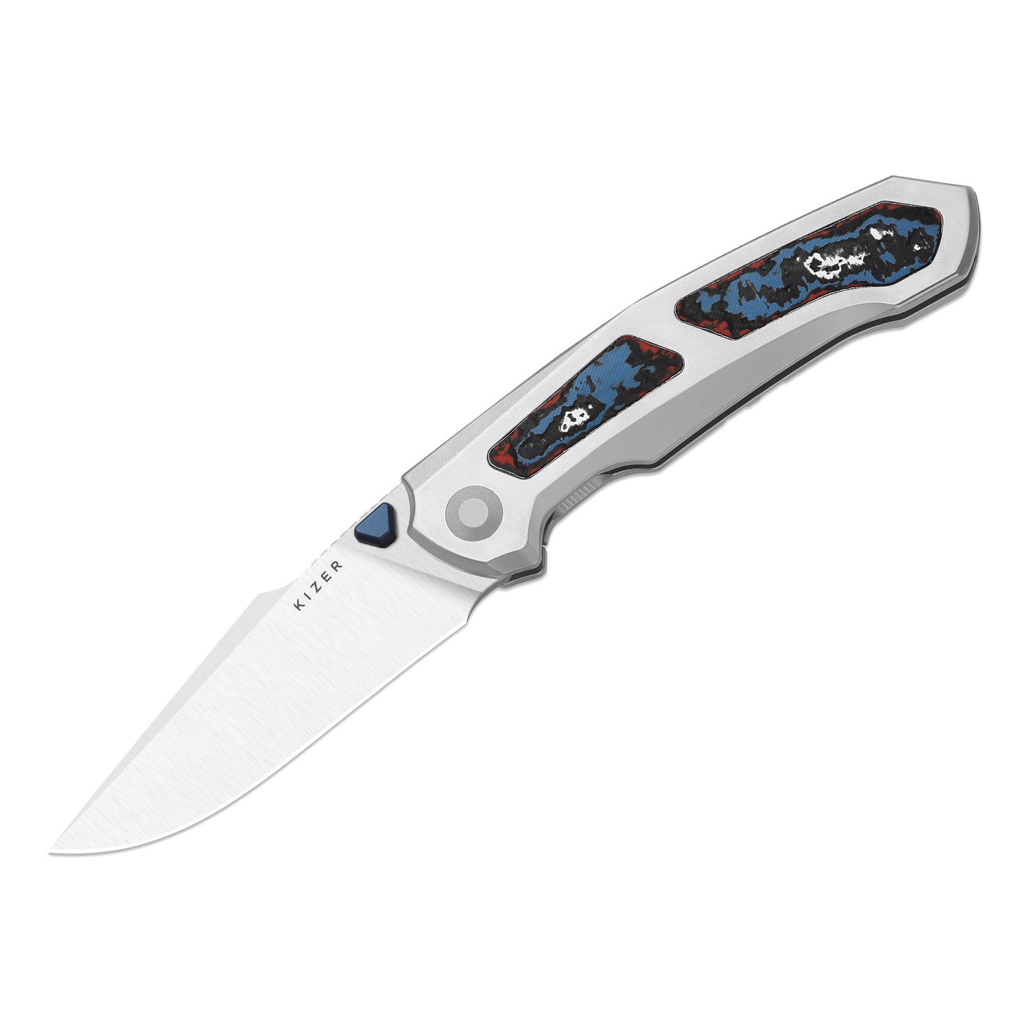 Feweed XL | S90V | Harpoon Blade | Titanium & Fat Carbon Nebula | KizerB™ 4694A2