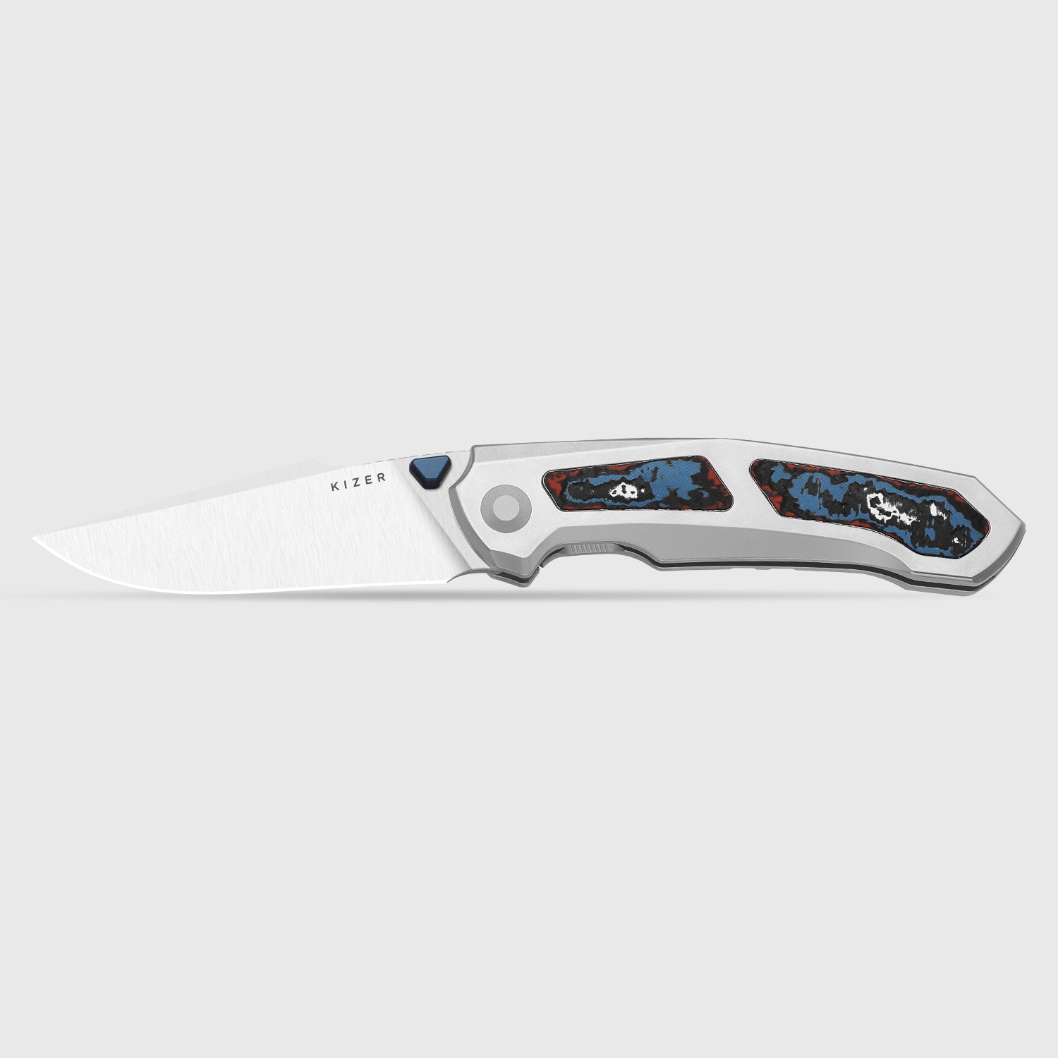 Feweed XL | S90V | Harpoon Blade | Titanium & Fat Carbon Nebula | KizerB™ 4694A2