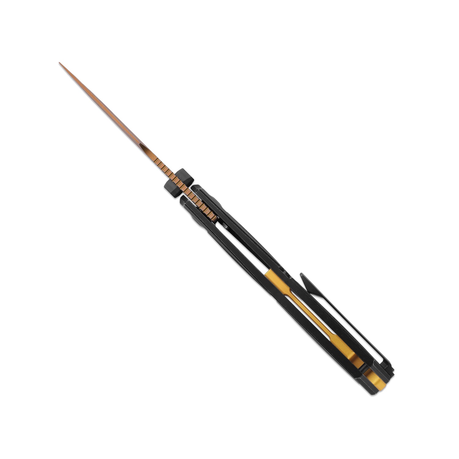 Feweed XL | S90V | Harpoon Blade | Titanium & Camo Carbon Shipwreck|KizerB™ 4694A3