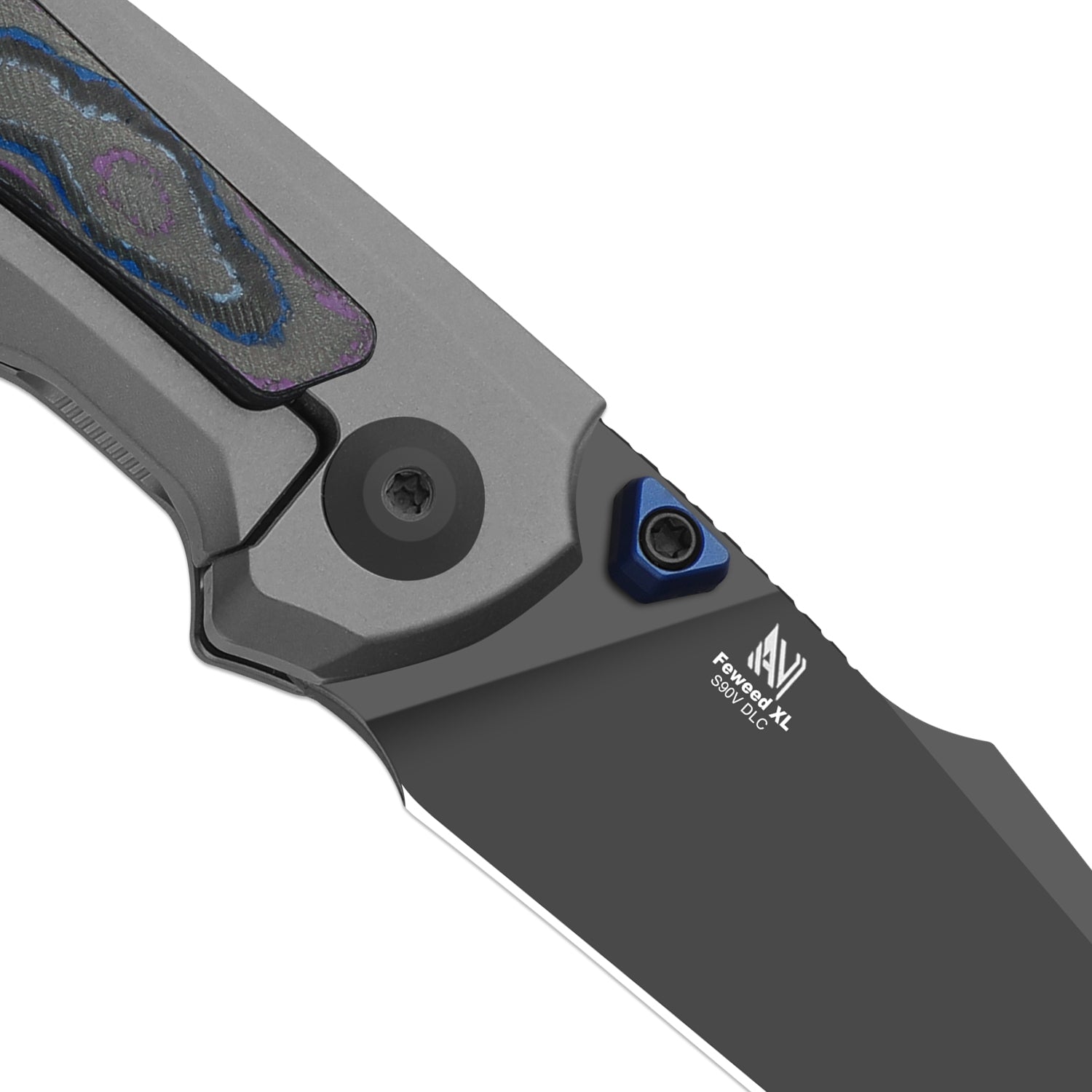 Kizer Feweed XL Knife Damtanium Camo Carbon S90V BLADE DISTRICT EXCLUSIVE
