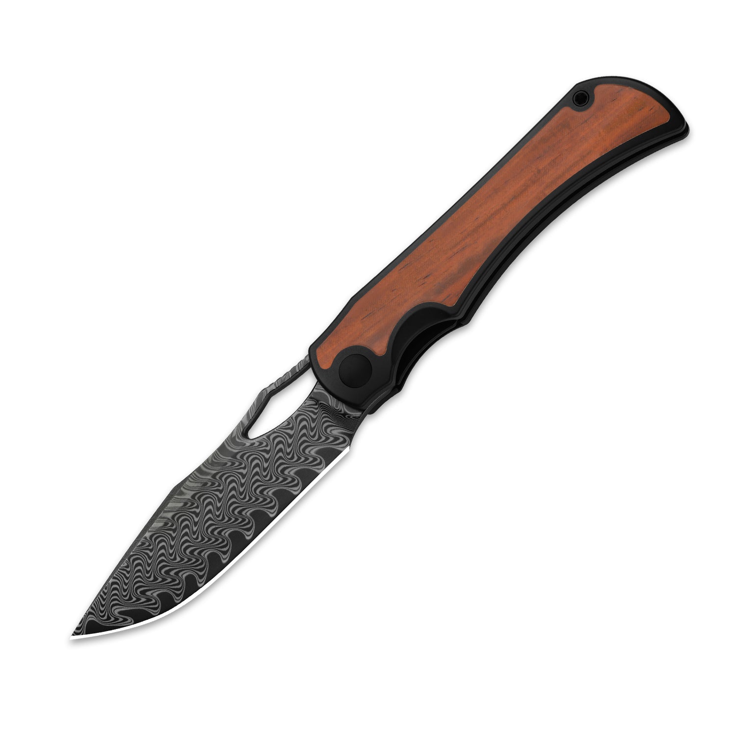 Allure | Balanced Form | Black Acid Damascus | Titanium & Panama Rosewood | KizerB™ 4763LDA3