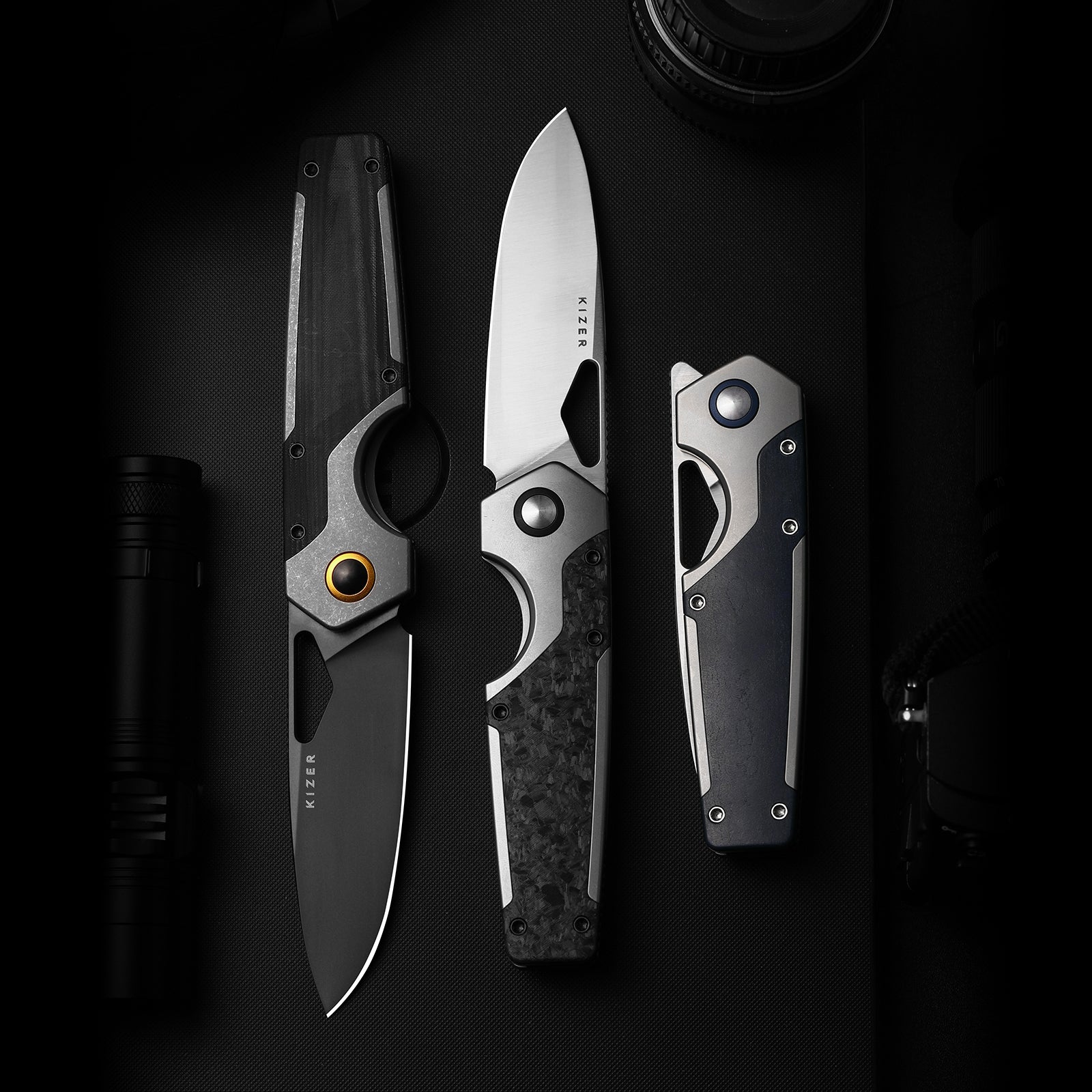 Serpentine | Jonathan Styles | Elmax | Thumb Hole & Front Flipper | Frame Lock | KizerB™ 3759FDA1