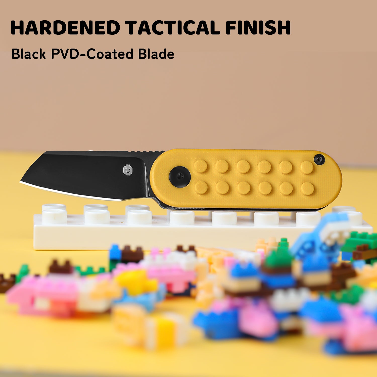 Mini Bay | 14C28N | Yellow Brick G10 Handle | KizerV™ 2583A1