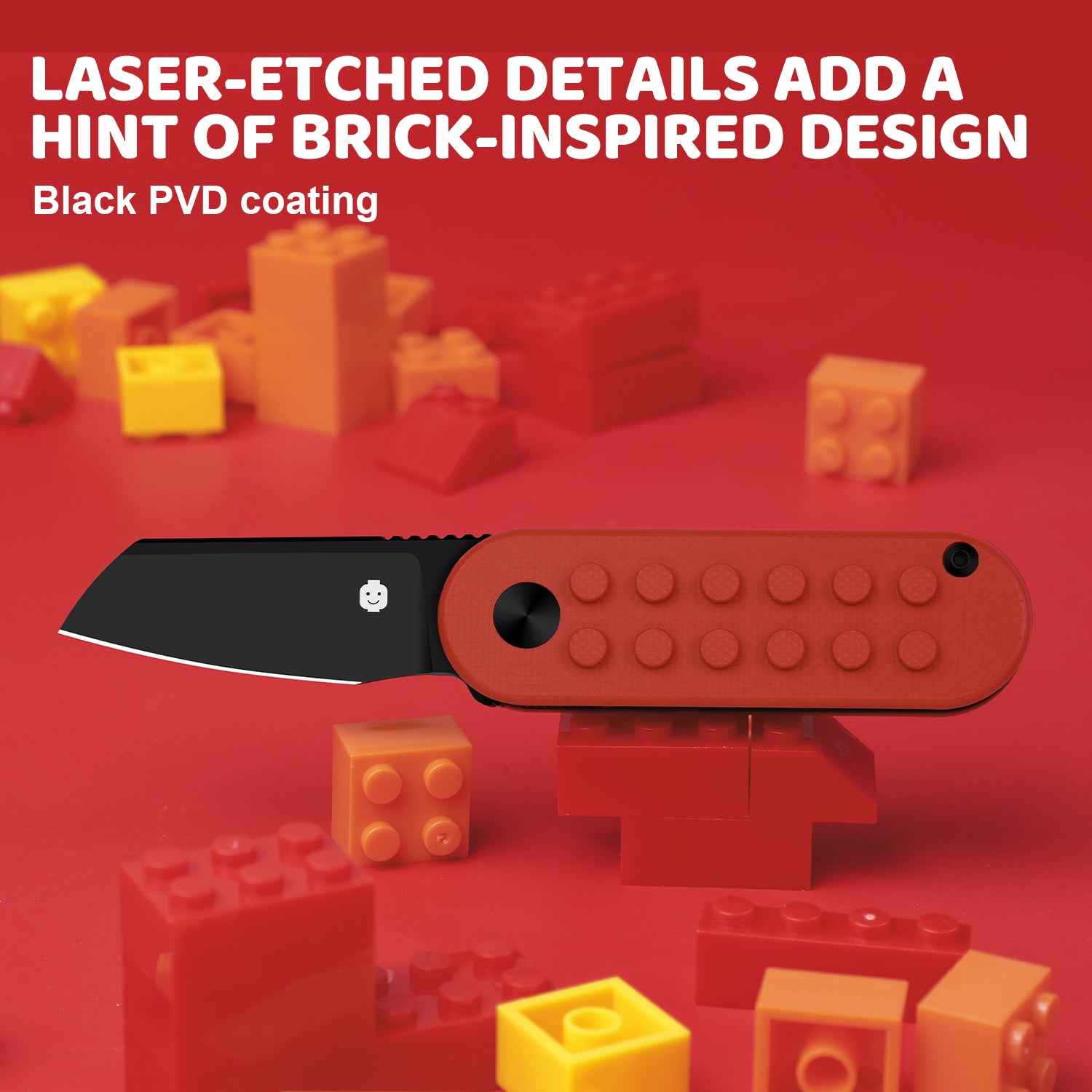 Mini Bay | 14C28N | Red Brick G10 Handle | KizerV™ 2583A4