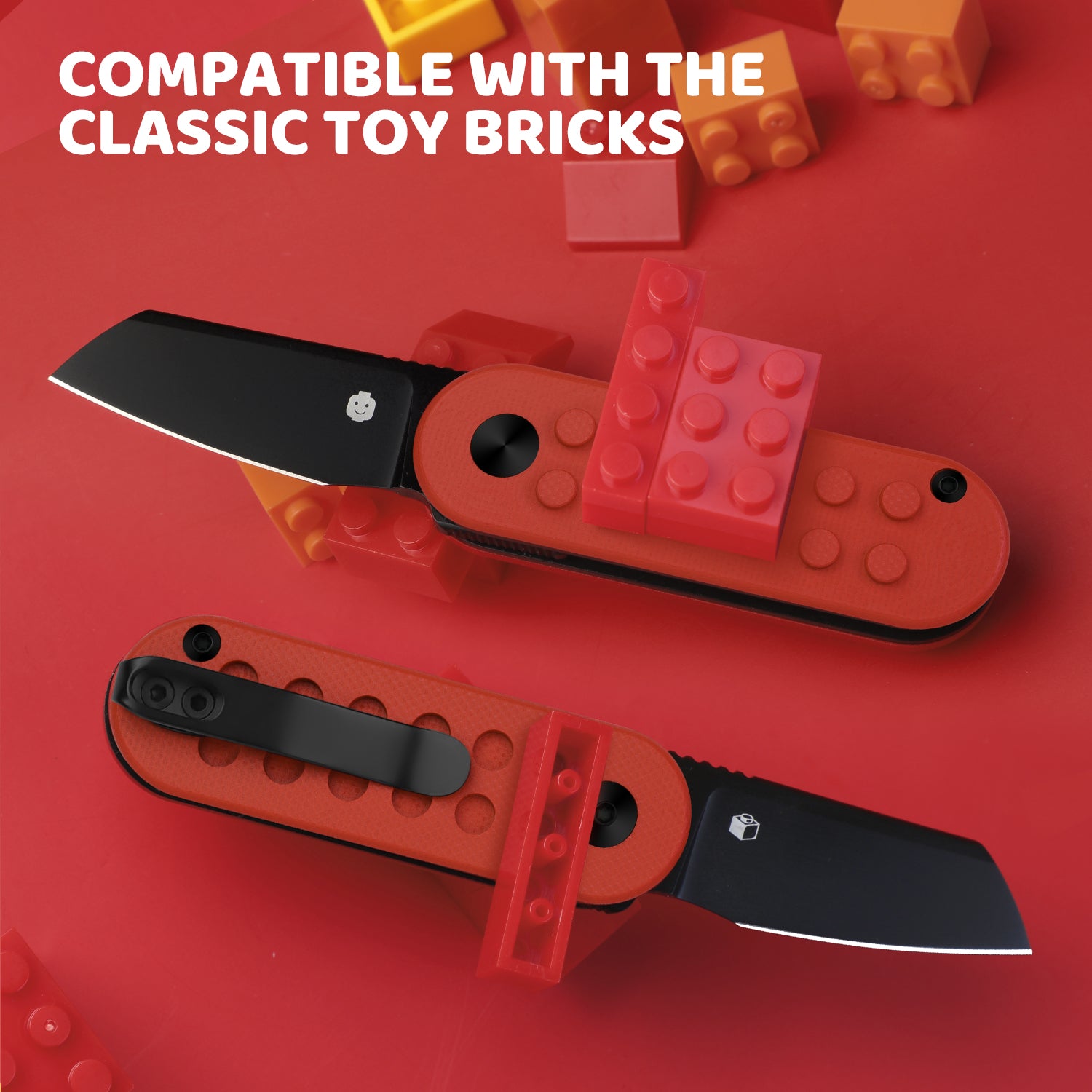 Mini Bay | 14C28N | Red Brick G10 Handle | KizerV™ 2583A4