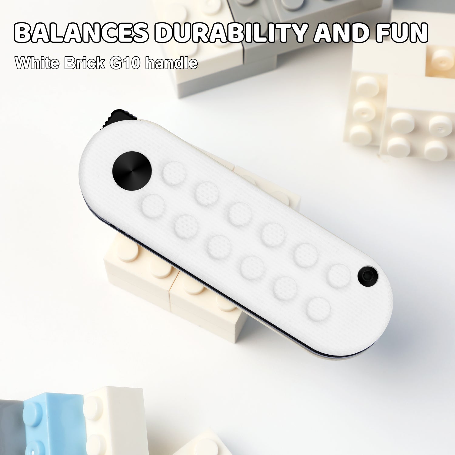 Mini Bay | 14C28N | White Brick G10 Handle | KizerV™ 2583A5