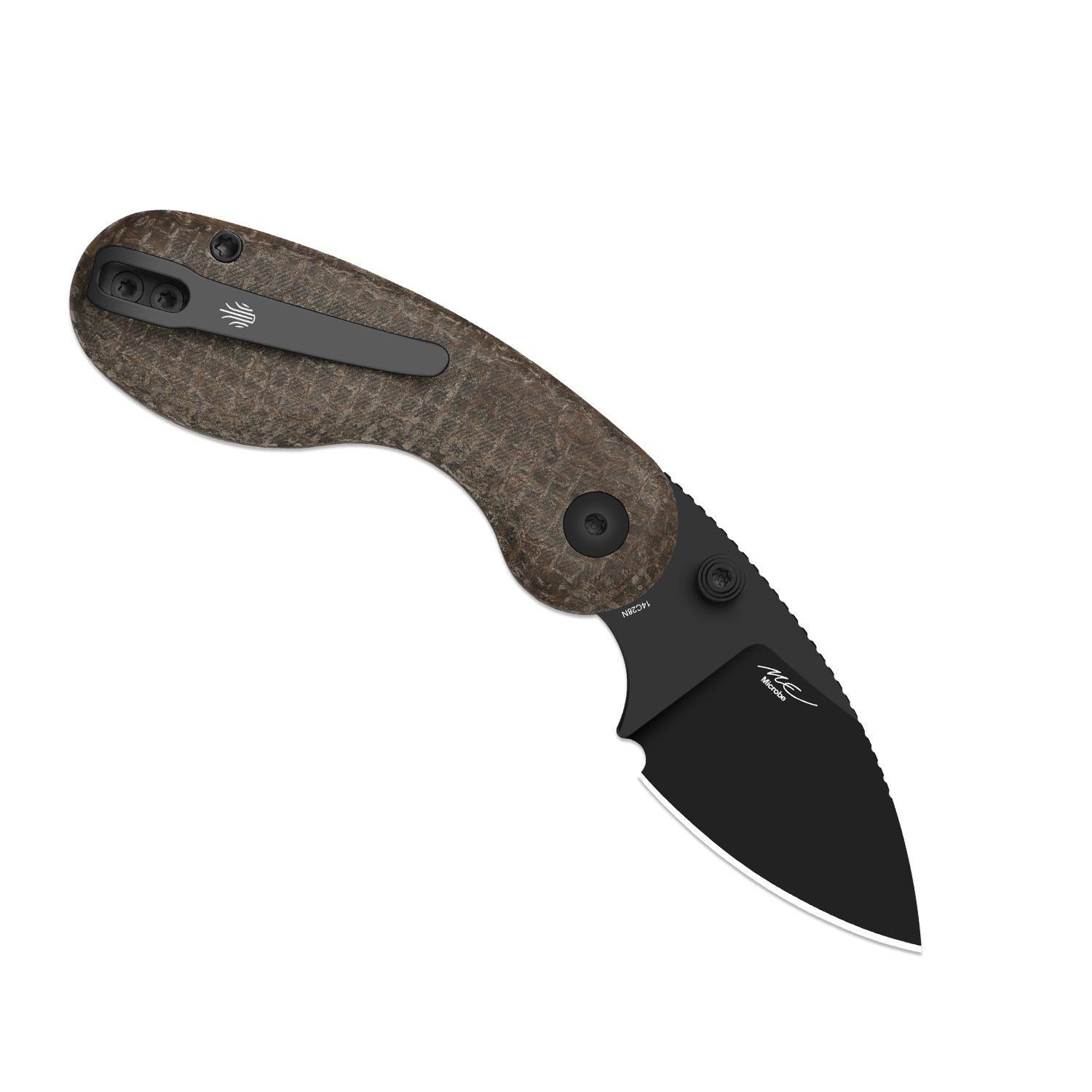 Microbe™ | GID Canvas Micarta Handle | Kizer Button Liner Lock™ | 14C28N | KizerV™ 2742A10