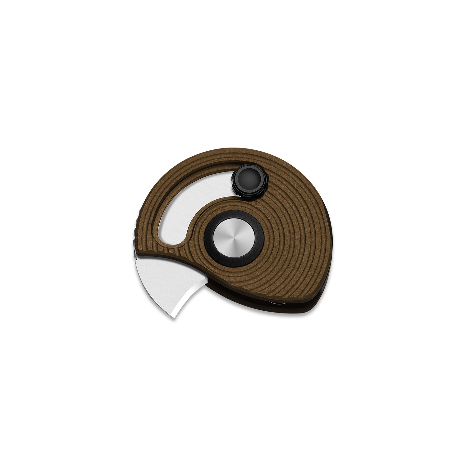 Snail-Trail | 5th Pocket Coin Knife | Detent Slip Joint | AEB-L | Matte Brass-Tone Aluminum Handle | Flat Grind | KizerV™ 2757A1