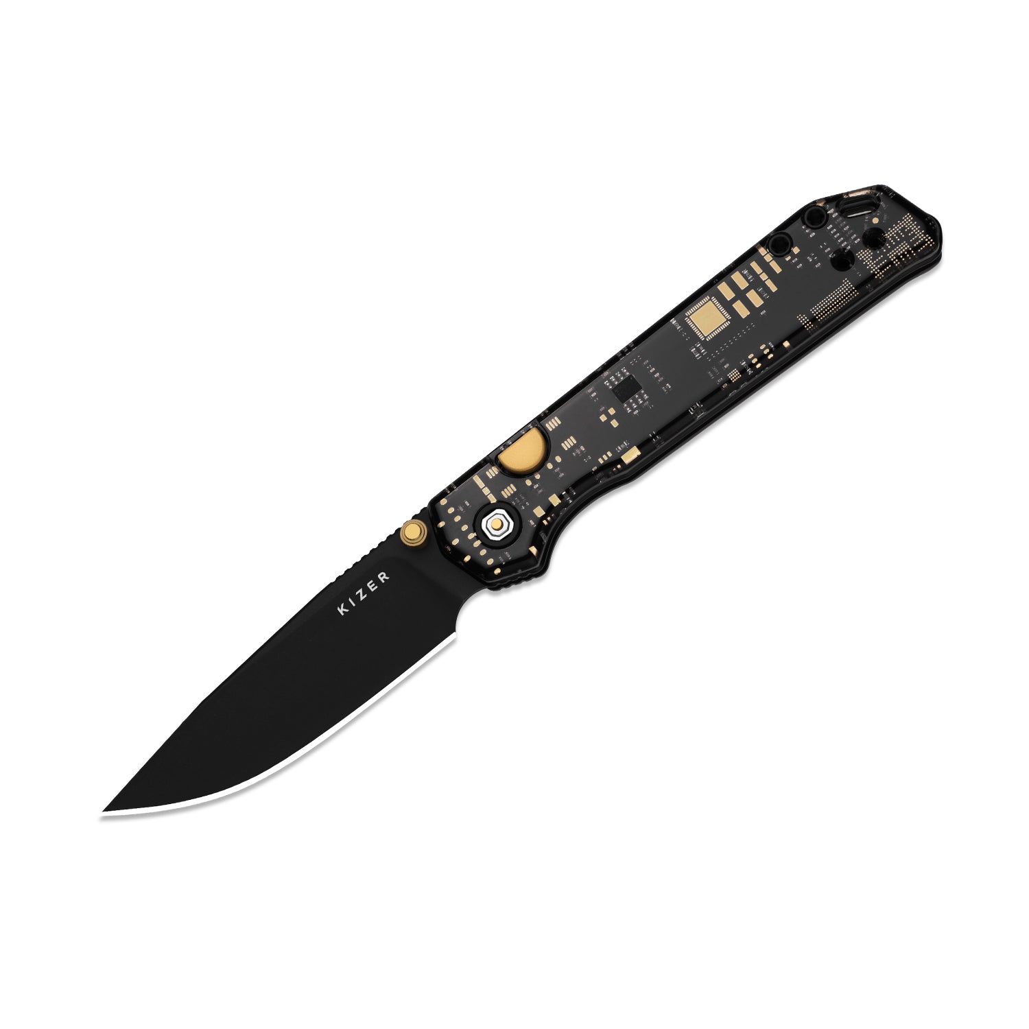Begleiter 2.9 | Kizer Button Liner Lock™ | BD1N | Resin & PCB | Satin Finish | KizerV™ 3458.2BDA3