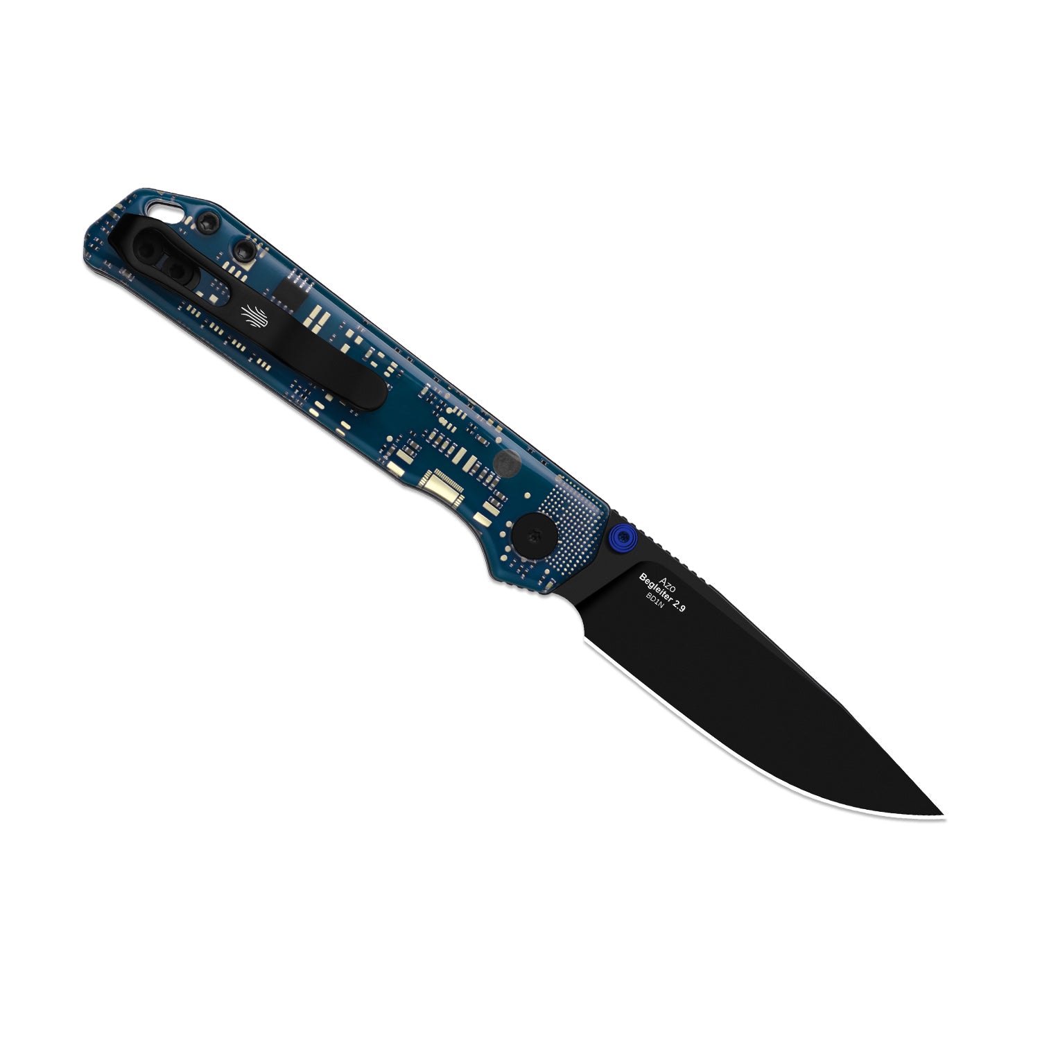 Begleiter PCB | Kizer Button Liner Lock™ | BD1N | Resin & PCB | Black PVD Coating | KizerV™ 3458.2BDA6