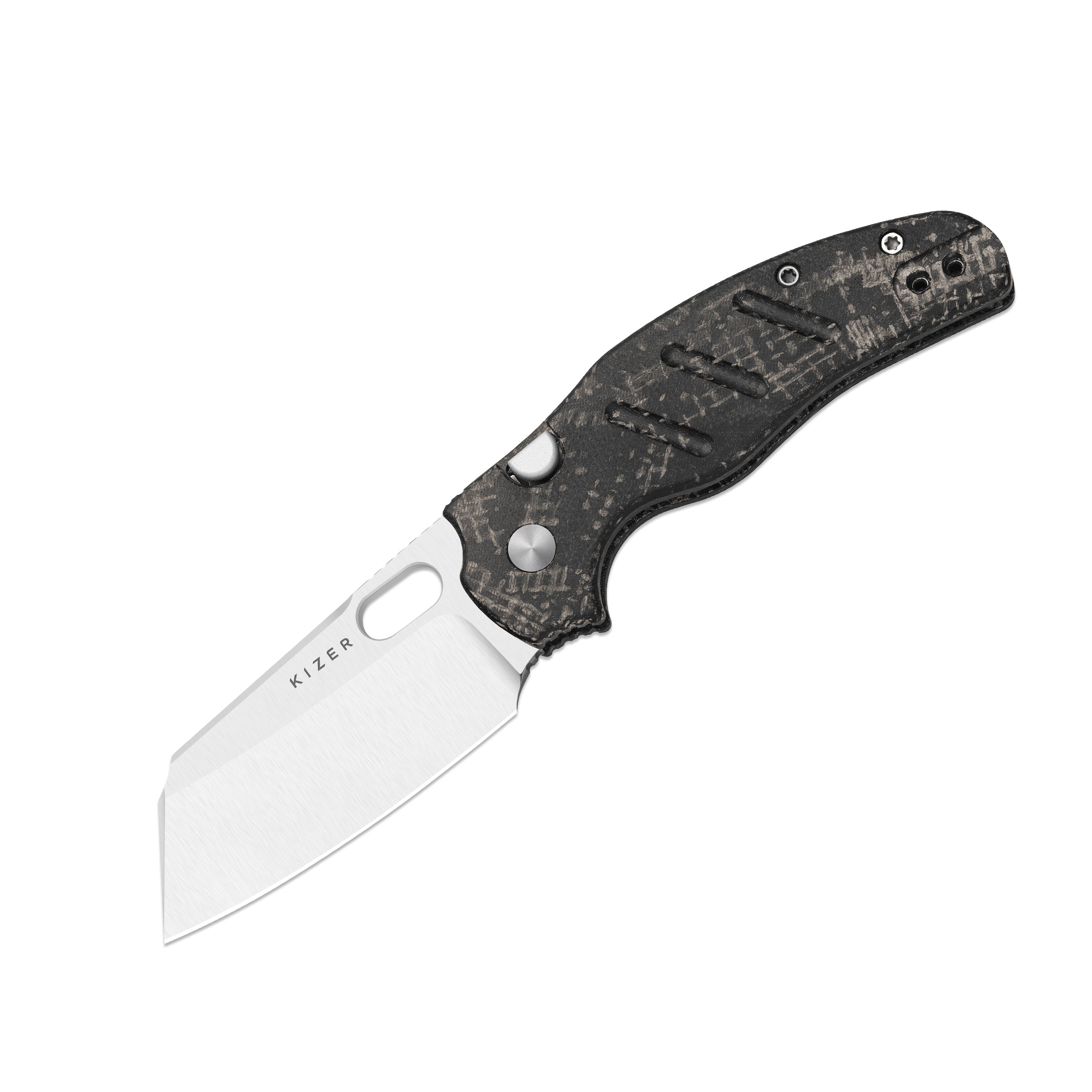 Sheepdog® C01C 2.9 BS | Current Micarta (Black Burlap) | Kizer Button Liner Lock™ | Nitro-V | KizerV™ 3488.29BSA5