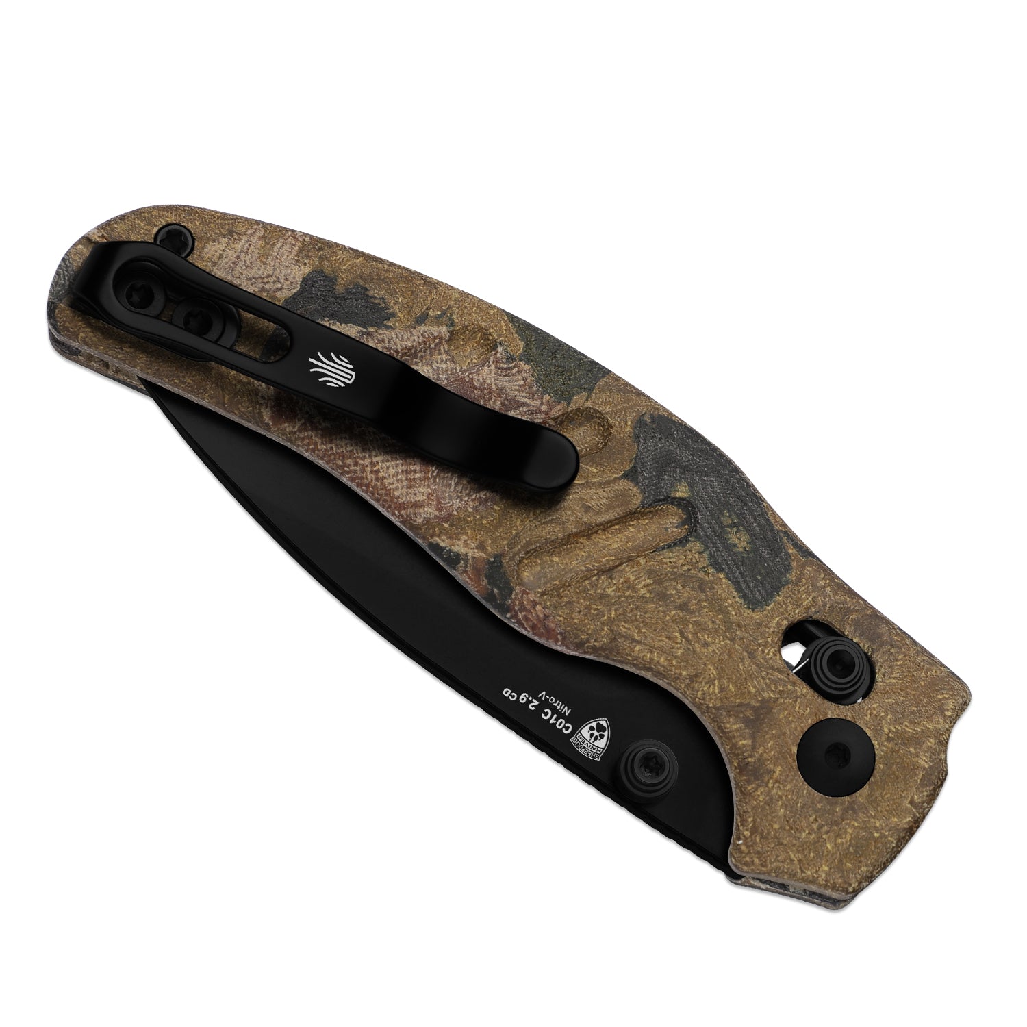 Sheepdog® C01C 2.9 CD | Current Micarta (Yellow Burl Canvas) | Kizer Clutch Lock™ | Nitro-V | KizerV™ 3488.29CDA4