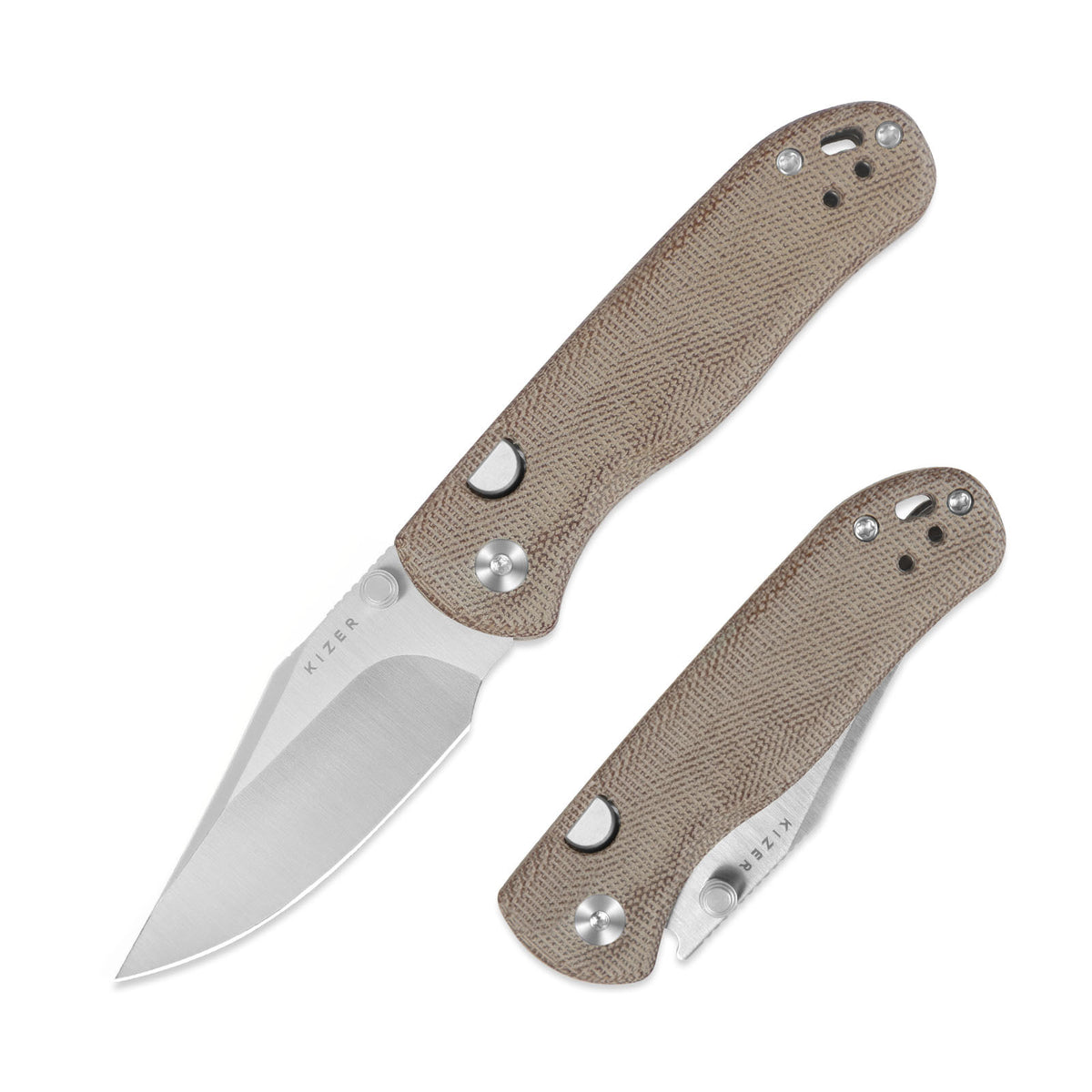 Drop Bear® 2 | Kizer Button Liner Lock™ | Nitro-V | Micarta | Kizer Button Liner Lock™ | KizerV™ 3619.2CC1