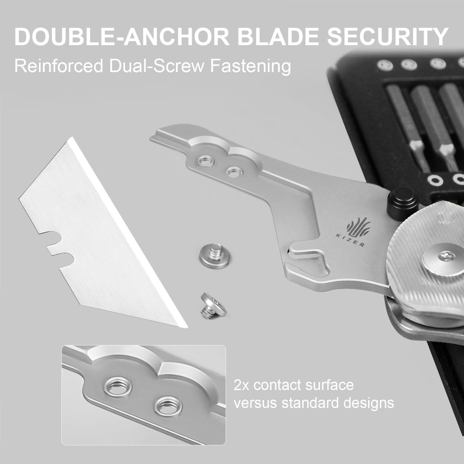 Drop Bear® Utility | Kizer Clutch Lock™ | Uti BEAR 1 | SK5 & 50Cr15MoV | Acrylic | KizerV™ 3619JA5