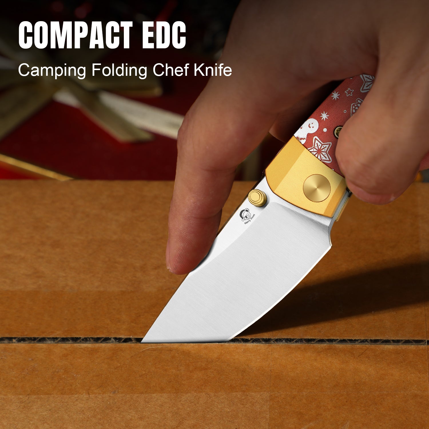 Christmas | Mini MoMo | Nitro-V | Aluminum & Micarta | KizerV™ 3663MC1 | Limited