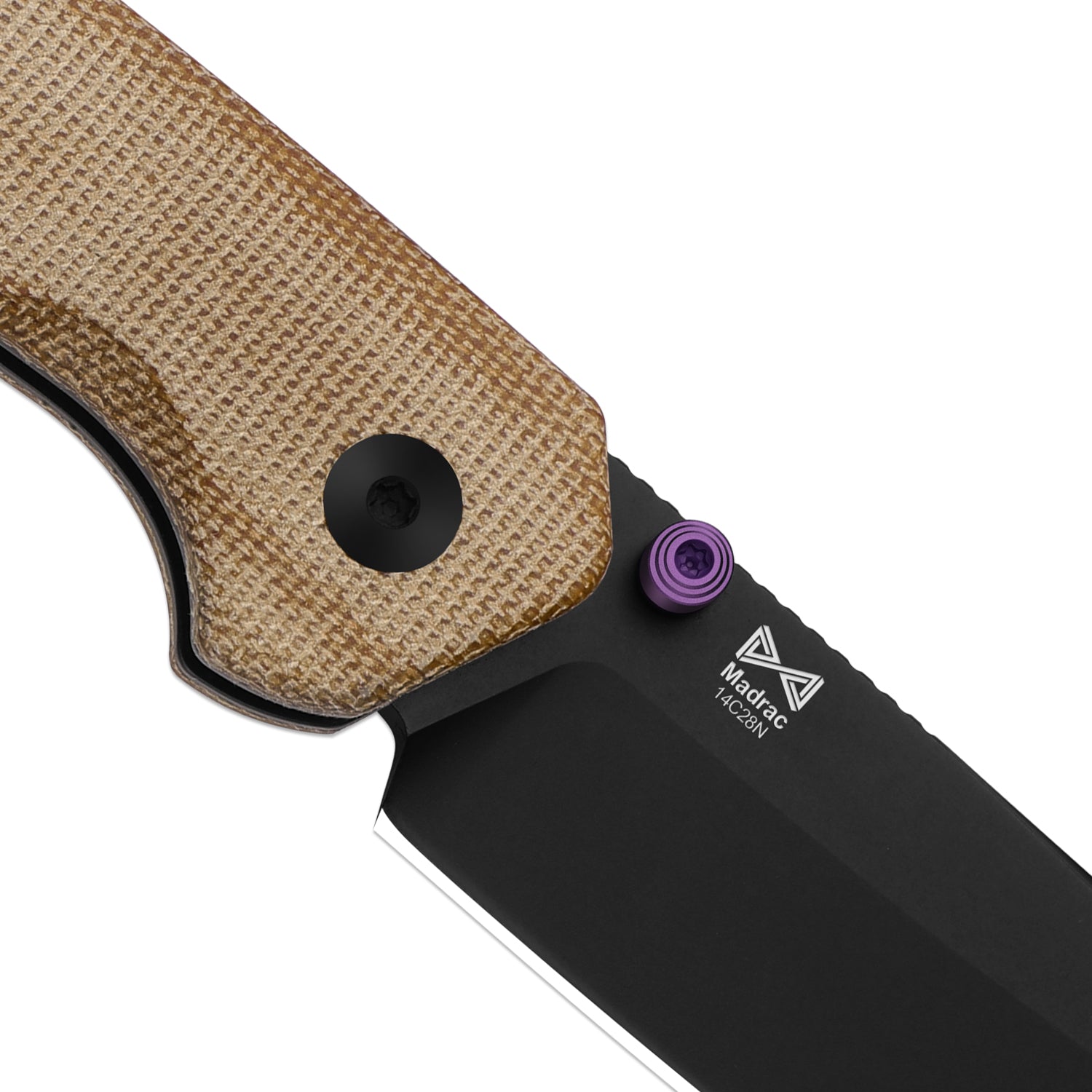 Madrac | Kizer Button Liner Lock™ | Norplex UltreX™ Micarta | 14C28N + Flat Grind | KizerV™ 3693BSA1