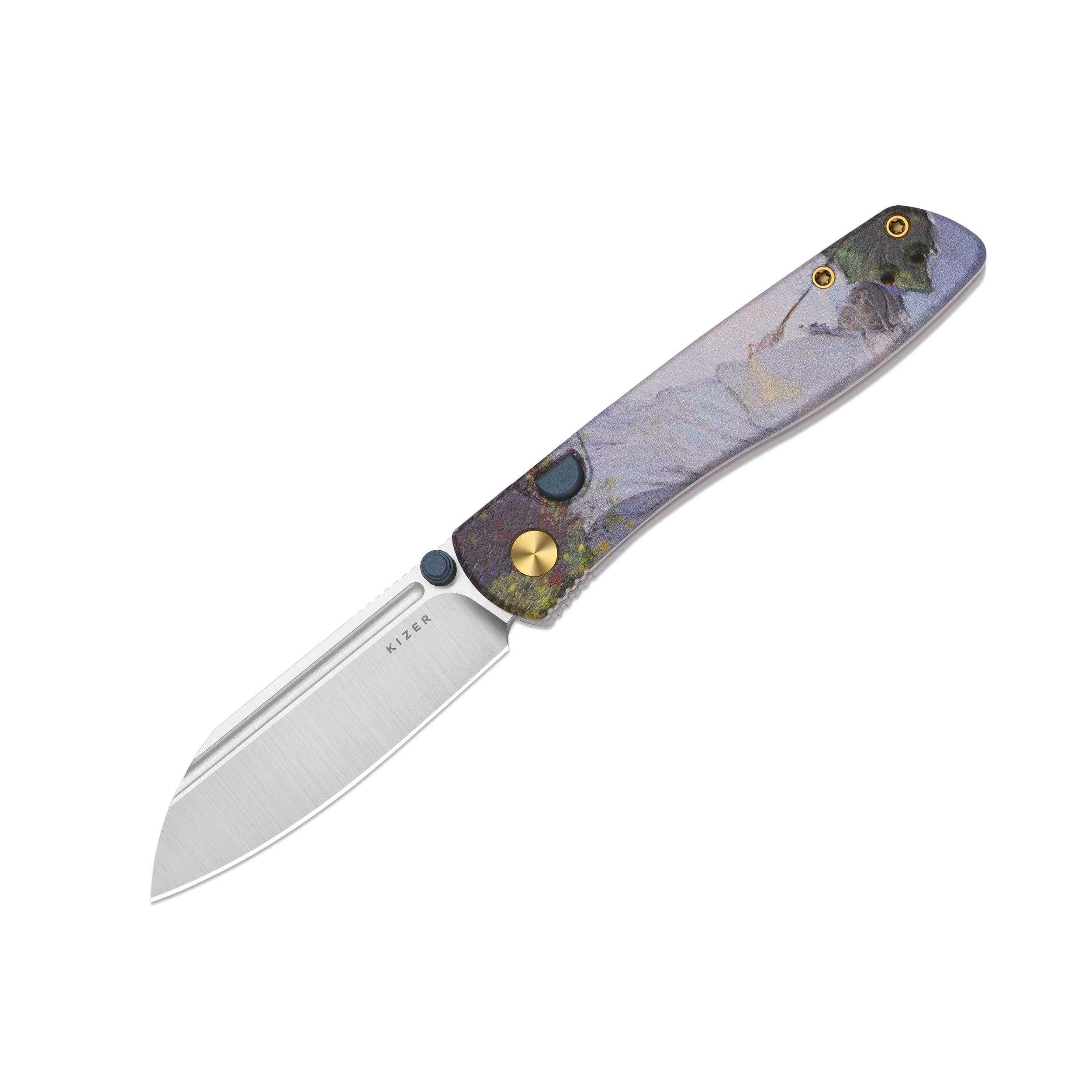 Renissance | Kizer Button Liner Lock™ | G10 | N690 + Satin | KizerV™ 3698A6