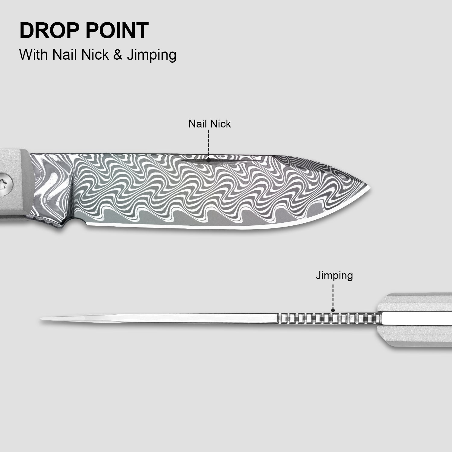 Trestle D With Pac-Bar | Rainbow Damascus | Aluminum & Fat Carbon | Slip Joint | KizerV™ 3760A6