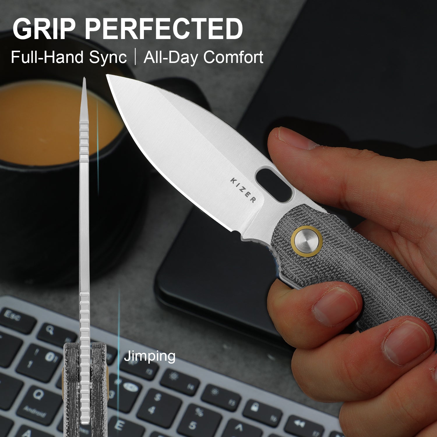 Seagull | 14C28N | Micarta | KizerV™ 3770A1