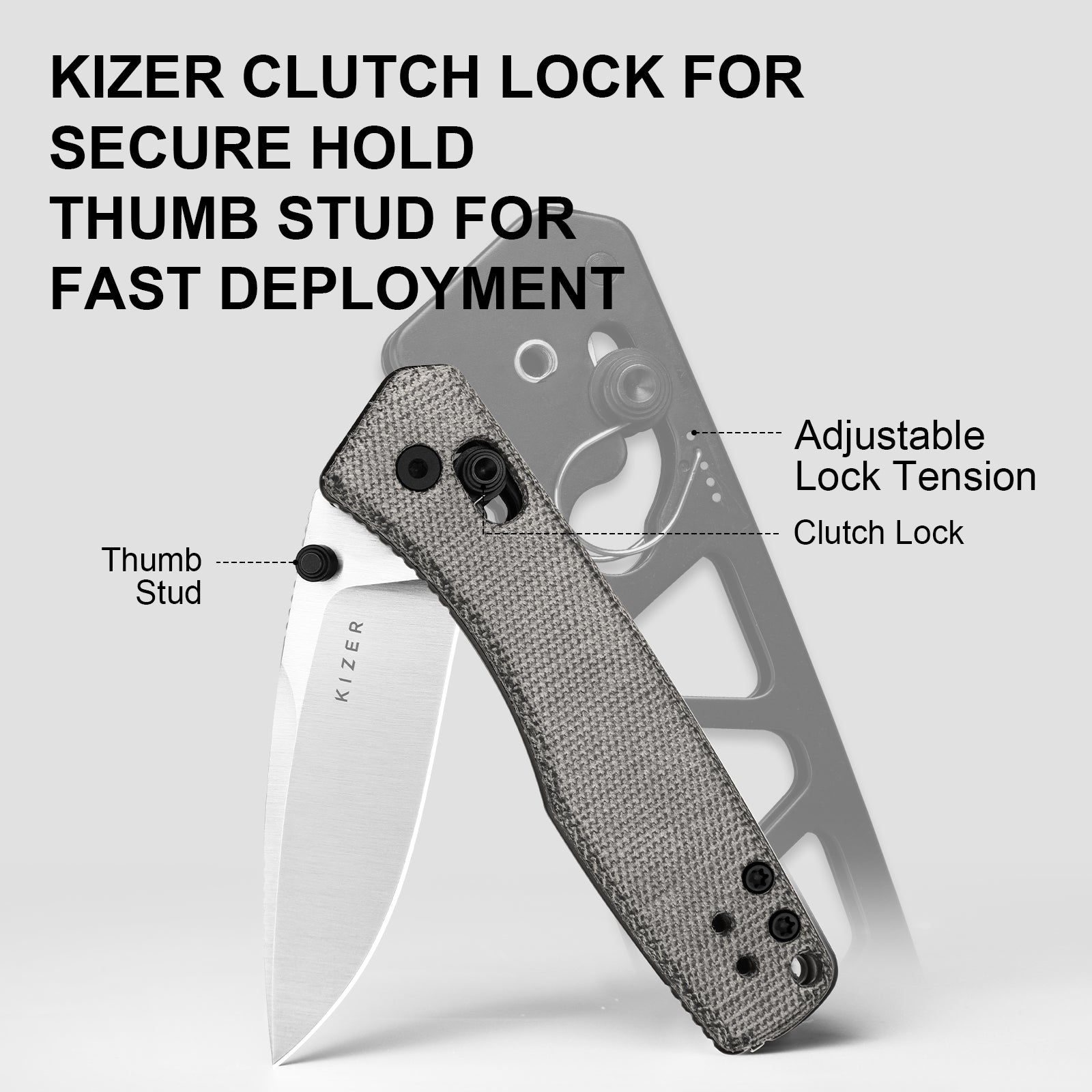 Aegis | Kizer Clutch Lock™ | Norplex UltreX™ Micarta | AEB-L | KizerV™ 3774A1