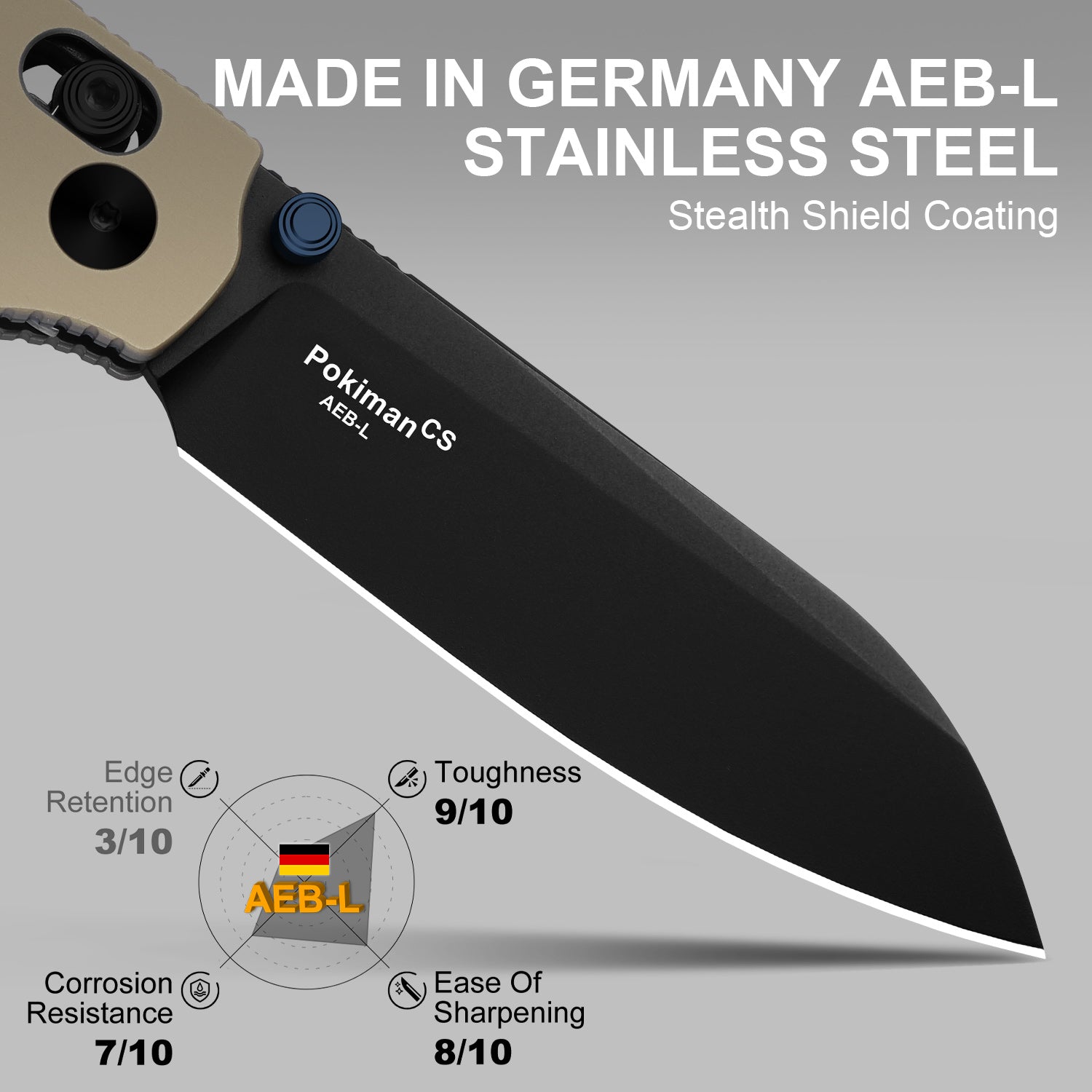 Pokiman CS | Kizer Clutch Lock™ | Sheepsfoot | Four-Finger Full Grip | Aluminum | KizerV™ 3789A6