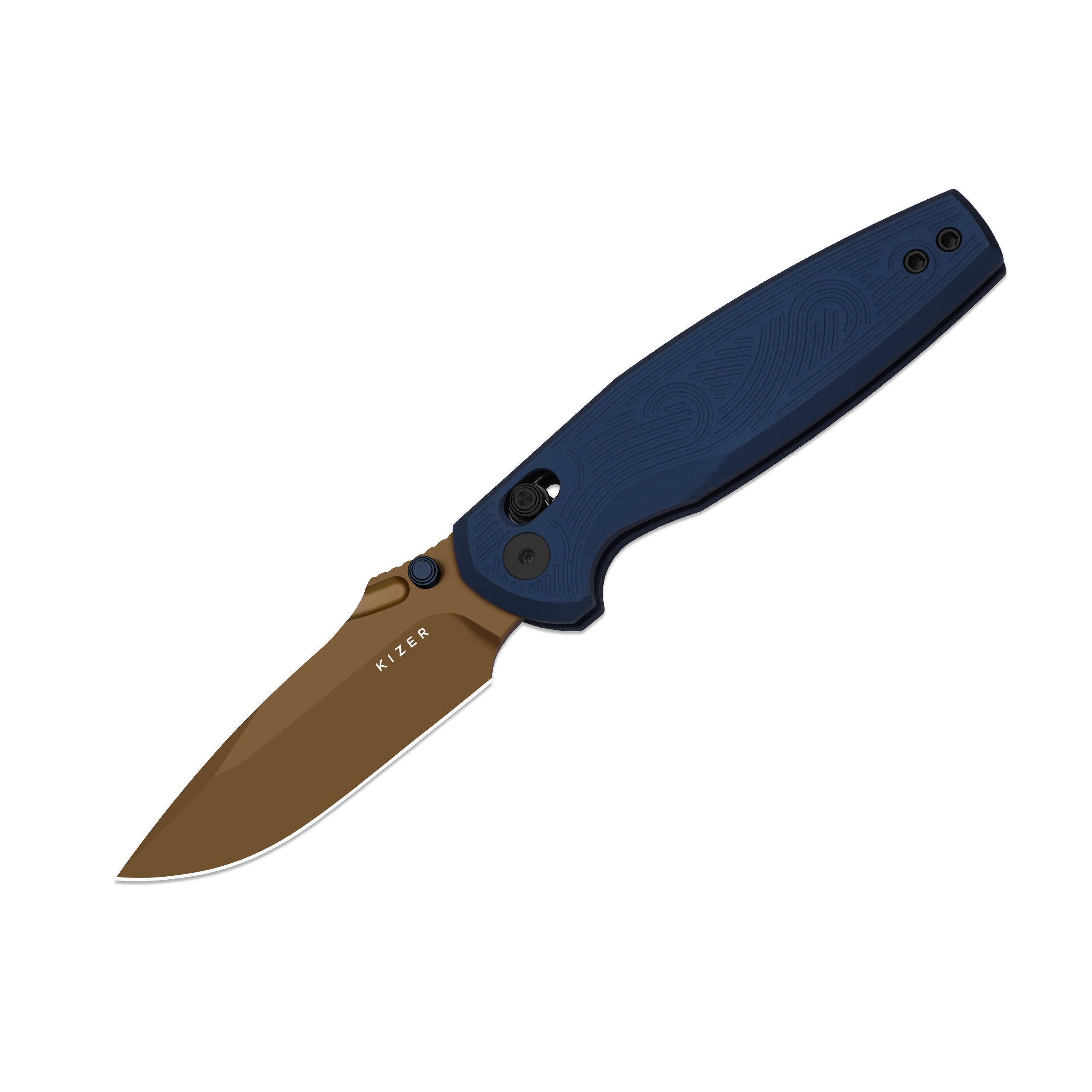Khamsin | Kizer Clutch Lock™ | Nitro-V | Sandstorm Aluminum | Sunset Metal PVD Finish | KizerV™ 3791A2