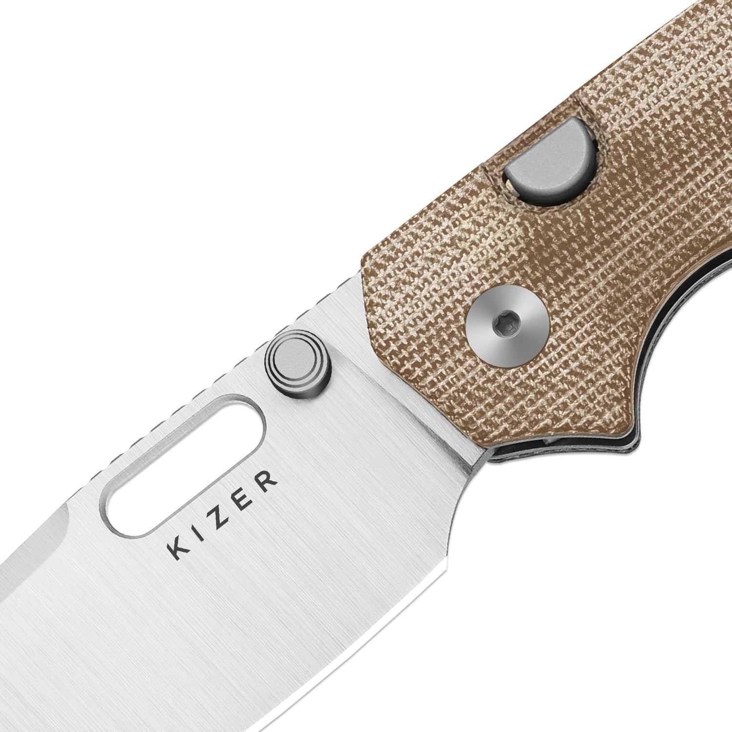 Outposter | Kizer Button Liner Lock™ | Norplex UltreX™ Micarta | Nitro-V + Satin | KizerV™ 3802BDA1