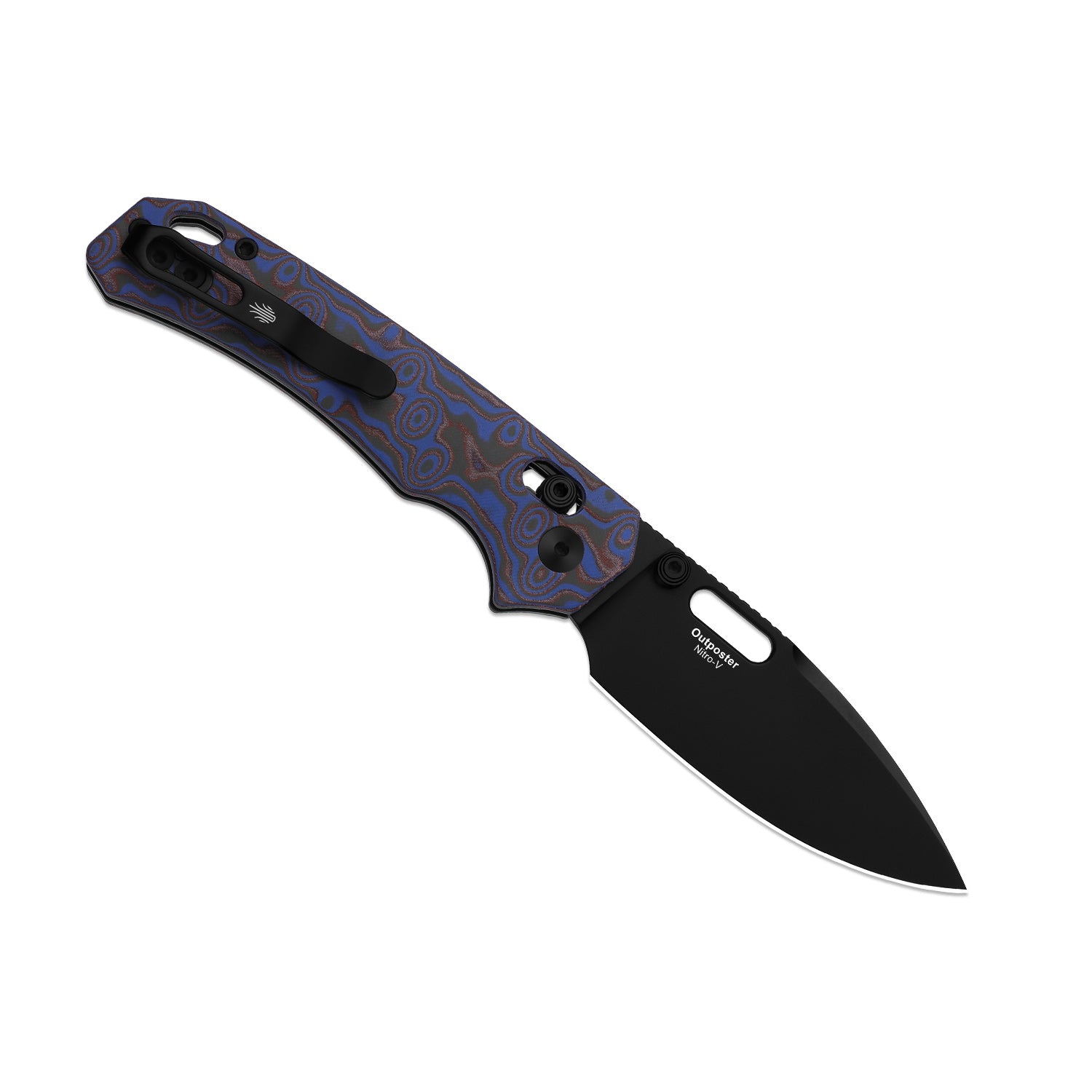 Outposter | Kizer Clutch Lock™ | Vortex Pattern Micarta | Nitro-V+PVD Coating | KizerV™ 3802CDA2