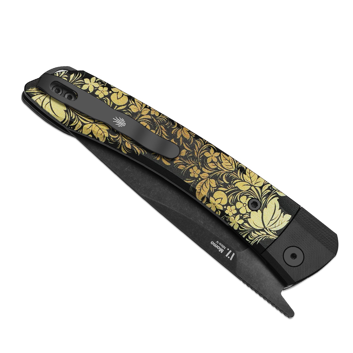 Kizer MOMO Nozhikov Exclusive – Nitro-V Black Stonewashed Blade & G10 printed Handle