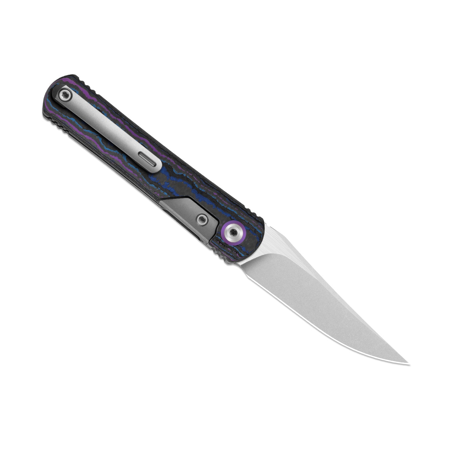 Feist 3 | CPM S90V + Stonewashed & Flat Brushed | Clip Point | Titanium & CamoCarbon Damtanium | KizerX™ 3499.3A2