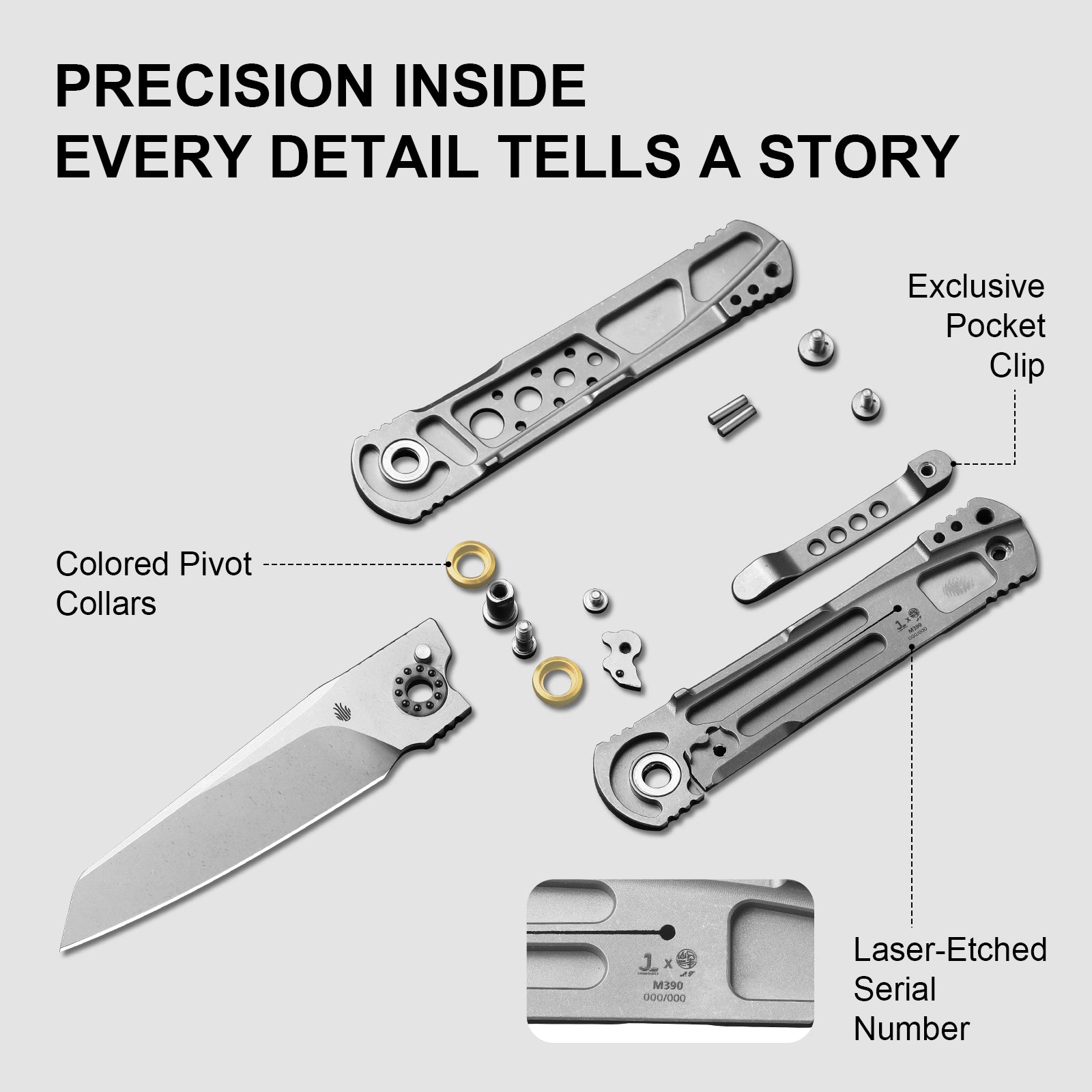 Feist 2 | M390 | Titanium | ZX-3499.2A1 | Limited | KIZERX®