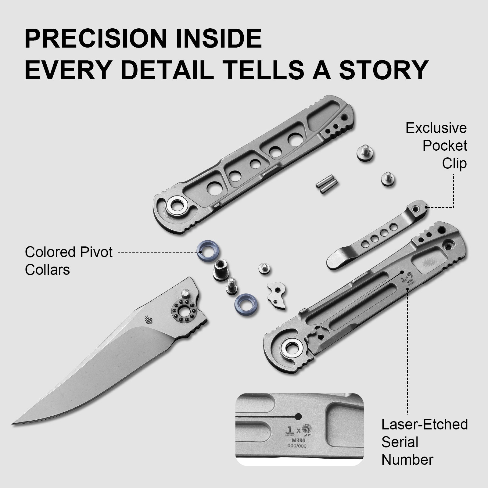 Feist 2 | M390 | Titanium| Limited | KIZERX® 3499.2A2