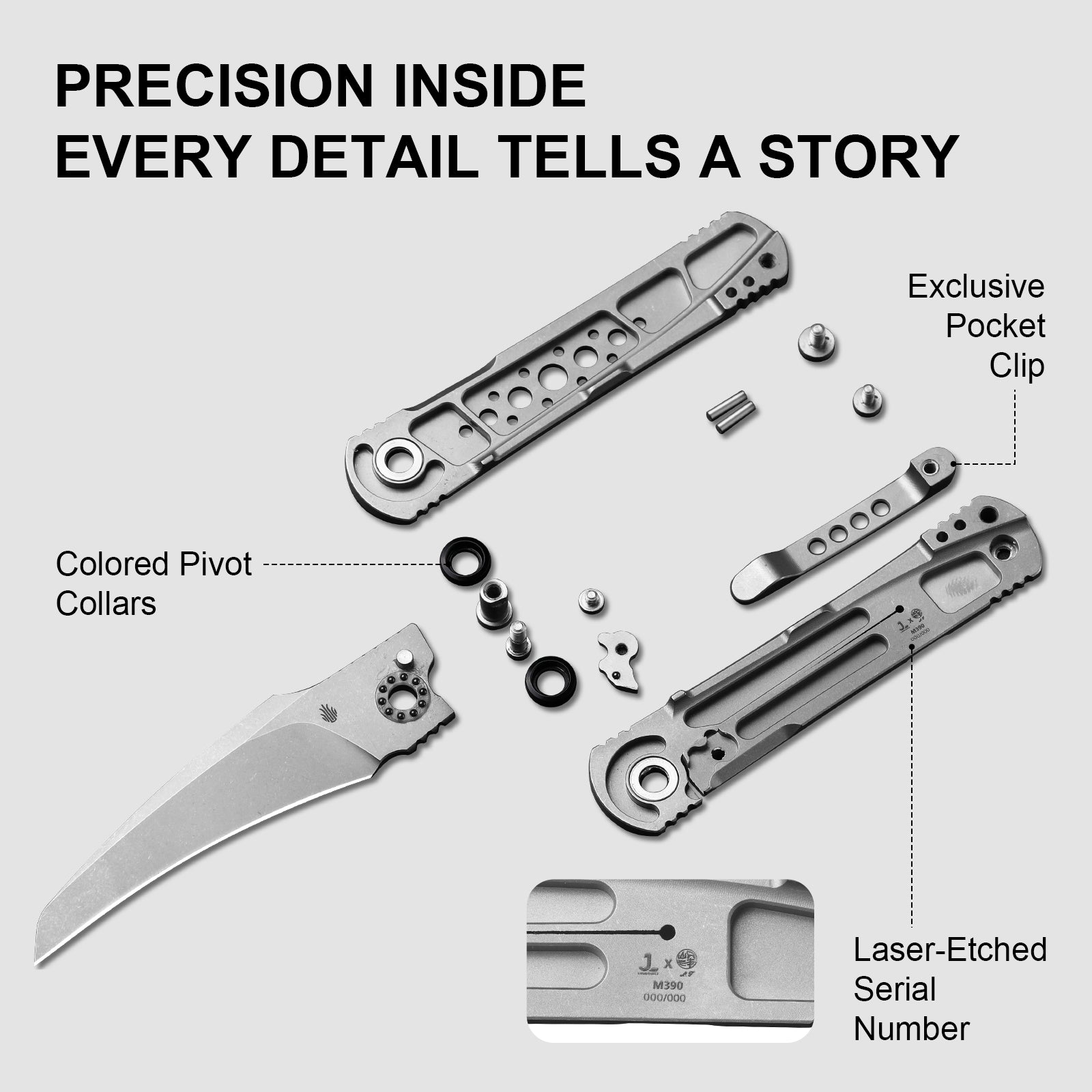 Feist 2 | M390 | Titanium | ZX-3499.2A3 | Limited | KIZERX®