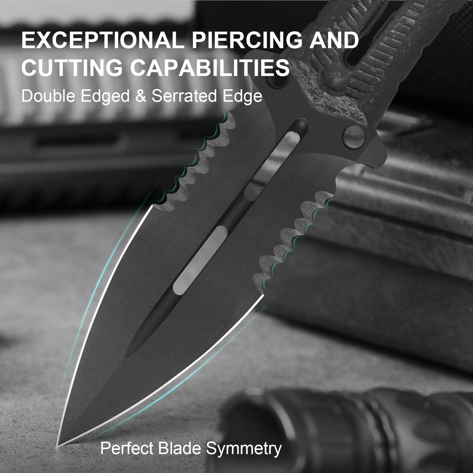 NORCROSS | M390 | Carbon Fiber | ZX-FB01A1 - Double Edged | KIZERX®