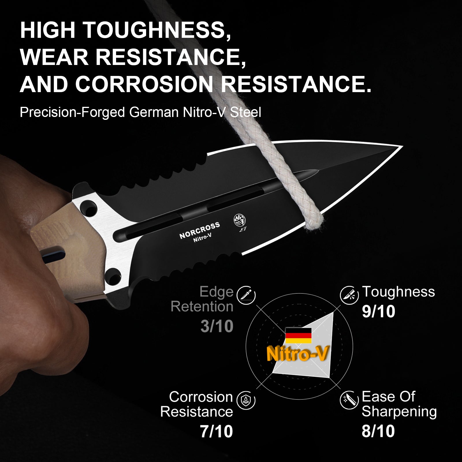 Norcross | Nitro-V | G10 | Double Edged | KizerV™ FB01A3