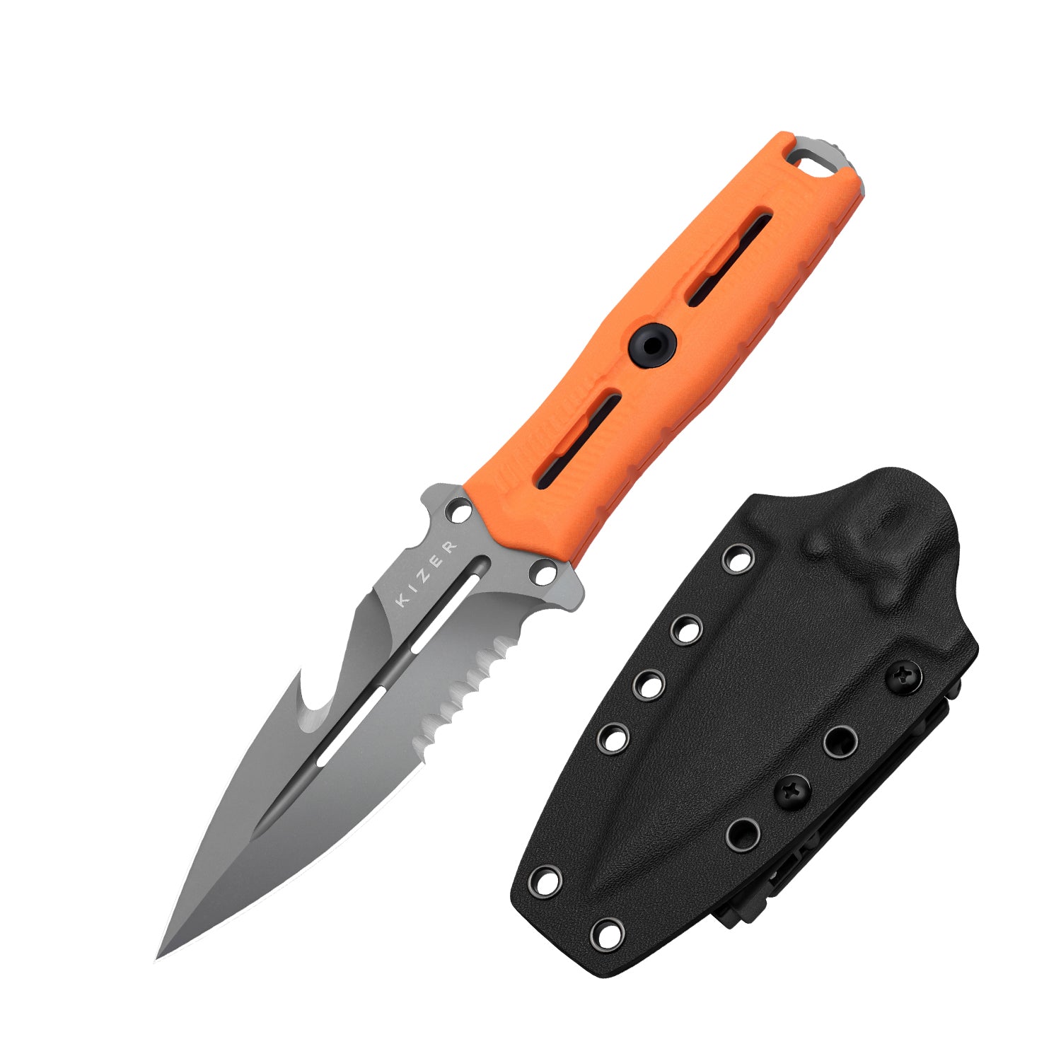 NORCROSS | Nitro-V | Orange G10 | ZX-FB01A5 - Double Edged | KIZERX®