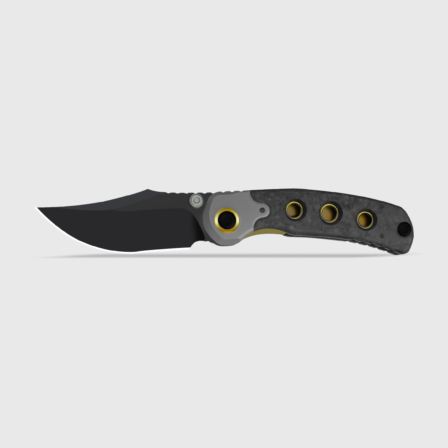 PIONEER | M390 | Titanium & Marble Carbon Fiber | KizerB™ FK03A1